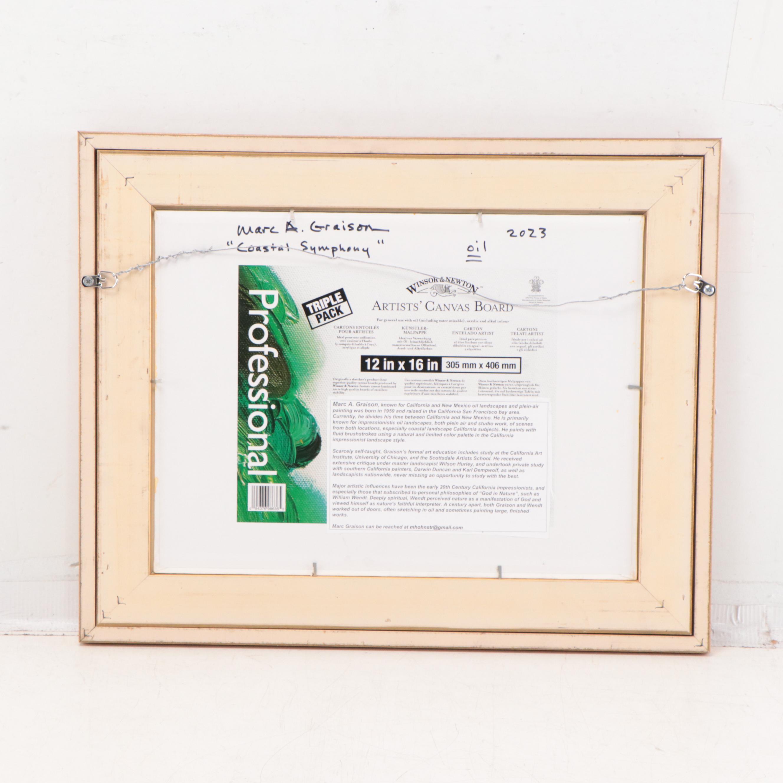 Marc A. Graison Oil Painting "Coastal Symphony," 2023