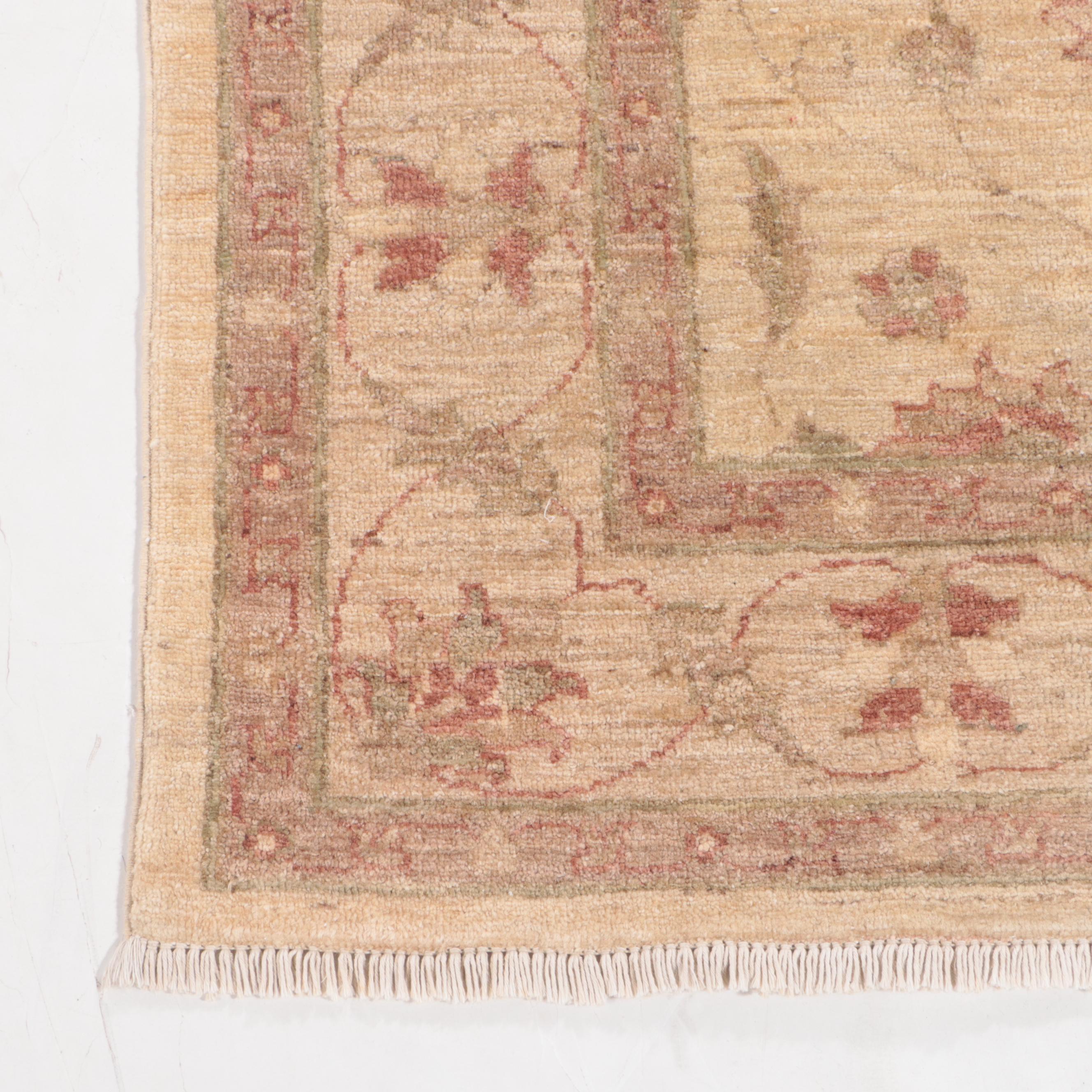 4'2 x 6'2 Hand-Knotted Pakistani Peshawar Area Rug