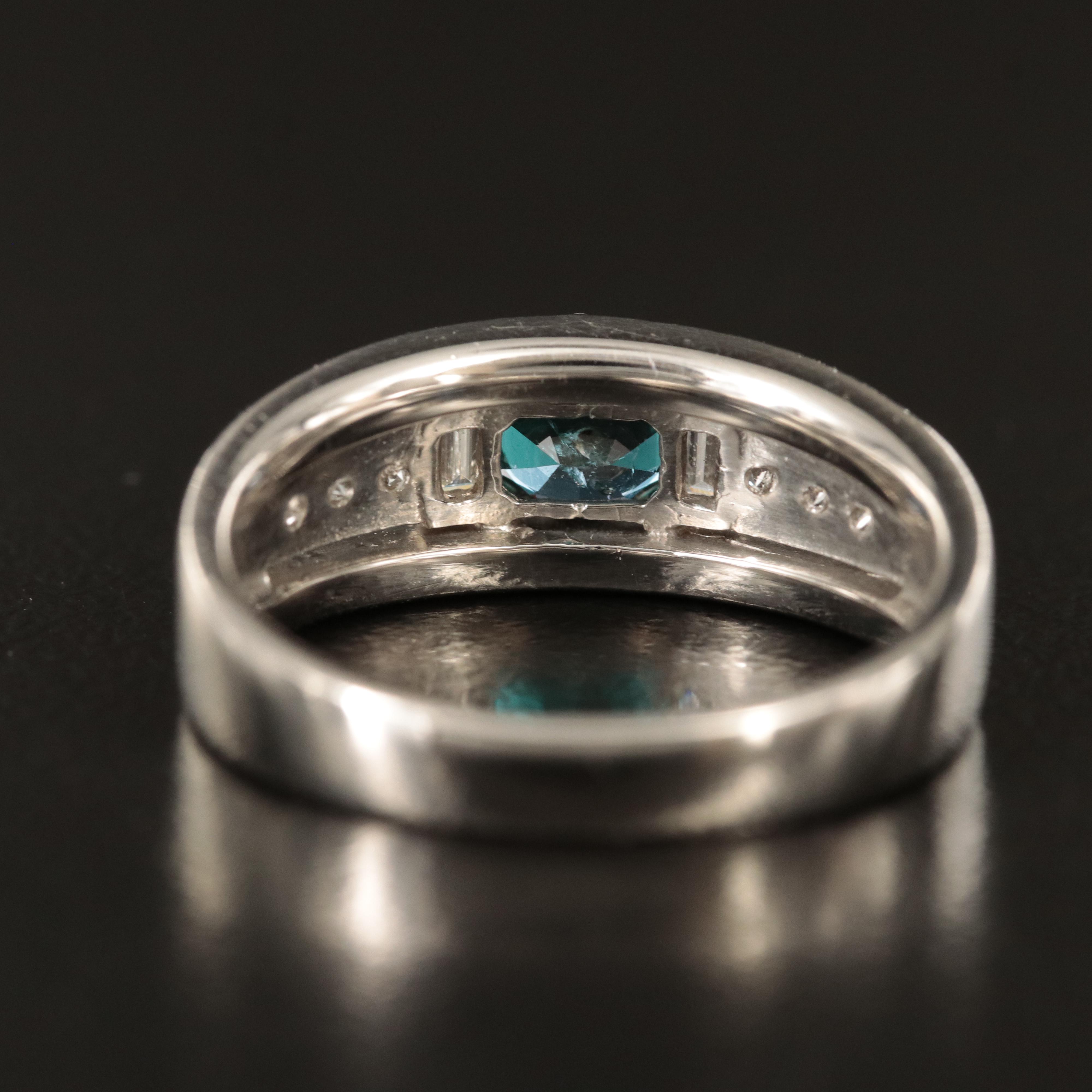 Platinum Brazilian Alexandrite and Diamond Ring with GIA Report