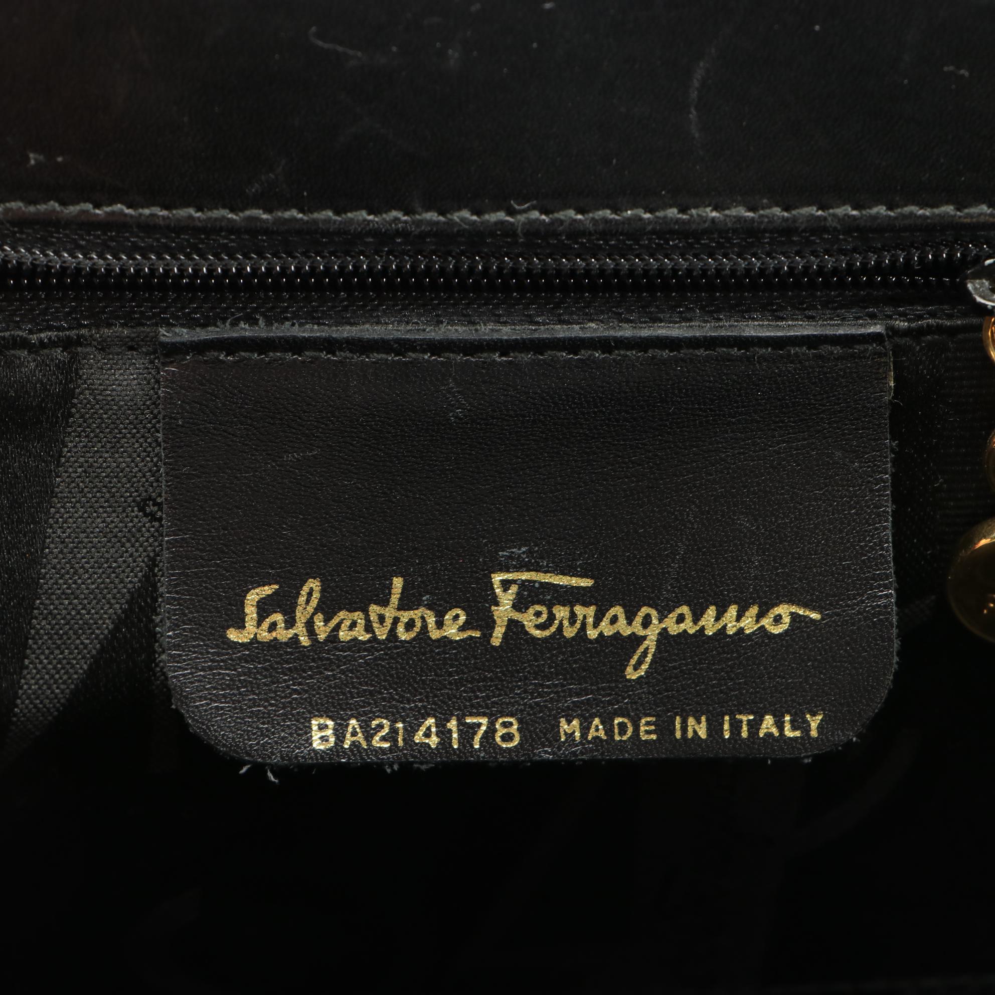 Salvatore Ferragamo Vara Bow Top Handle Two-Way Bag in Smooth Leather