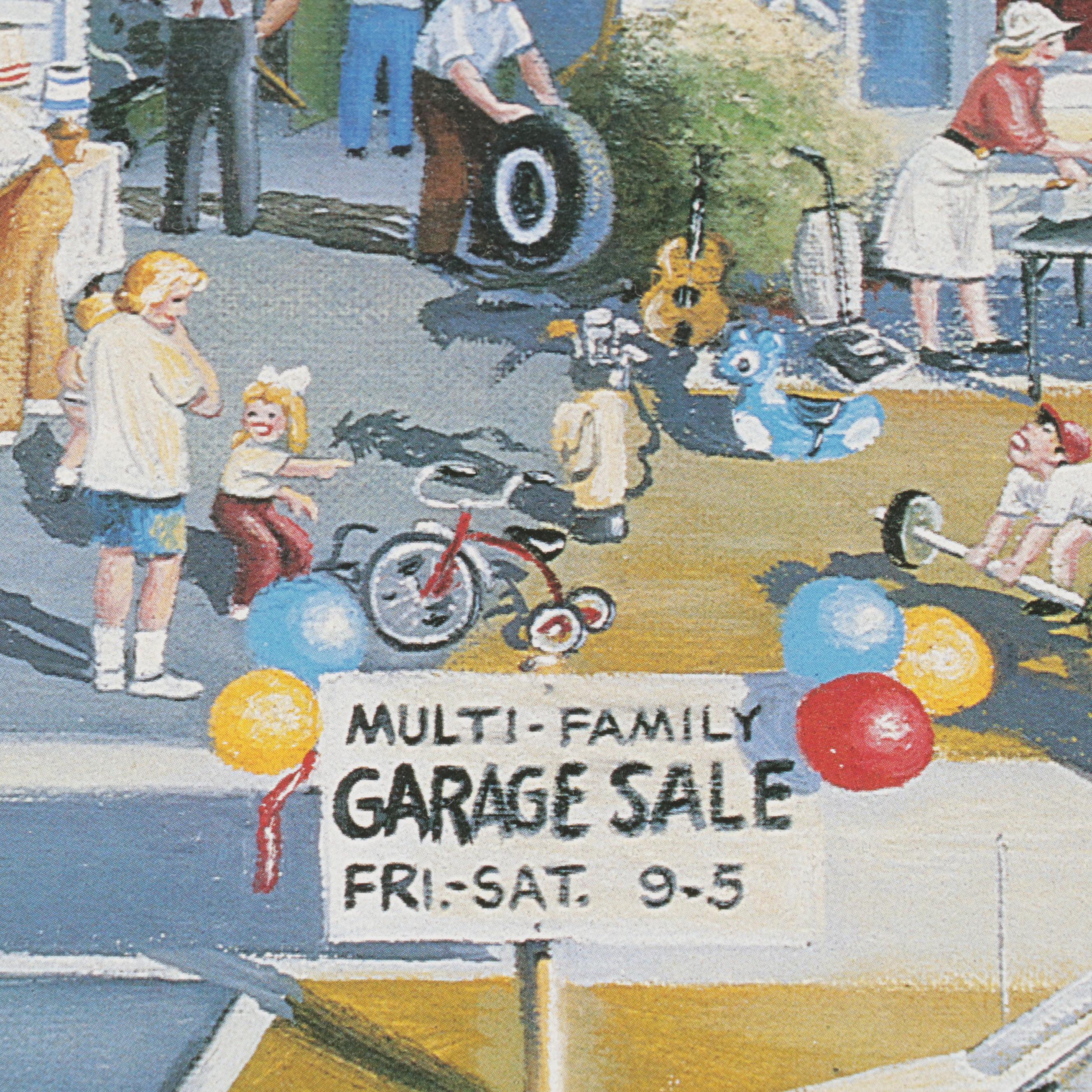 Offset Lithograph After James Wallace Baker "Saturday Morning in Colonial Hills"