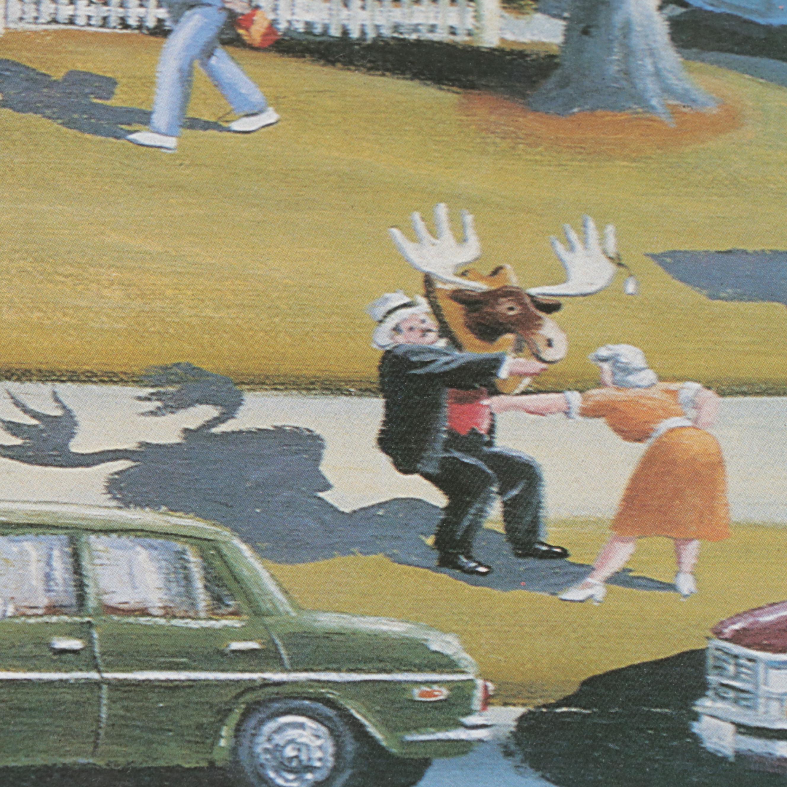 Offset Lithograph After James Wallace Baker "Saturday Morning in Colonial Hills"