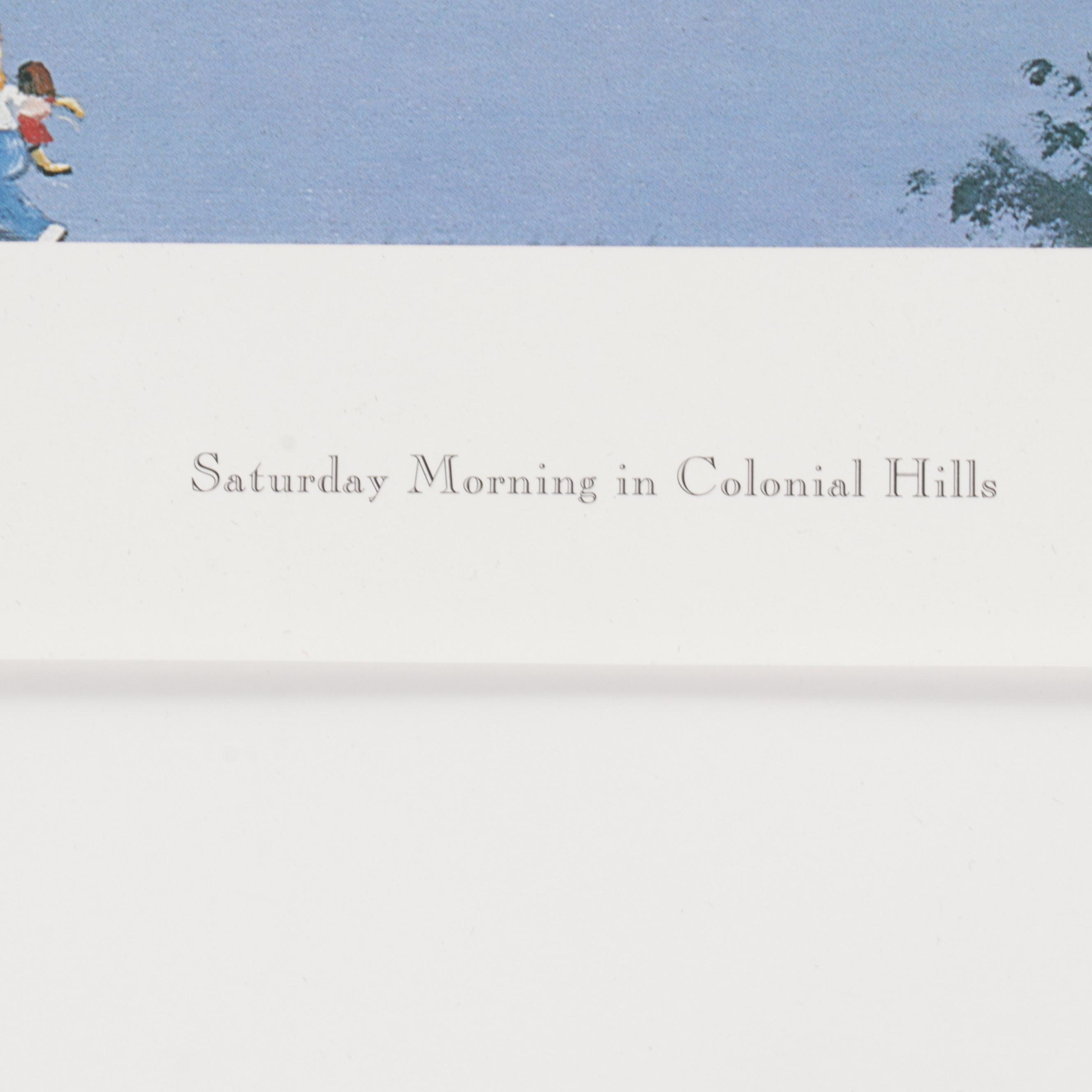 Offset Lithograph After James Wallace Baker "Saturday Morning in Colonial Hills"