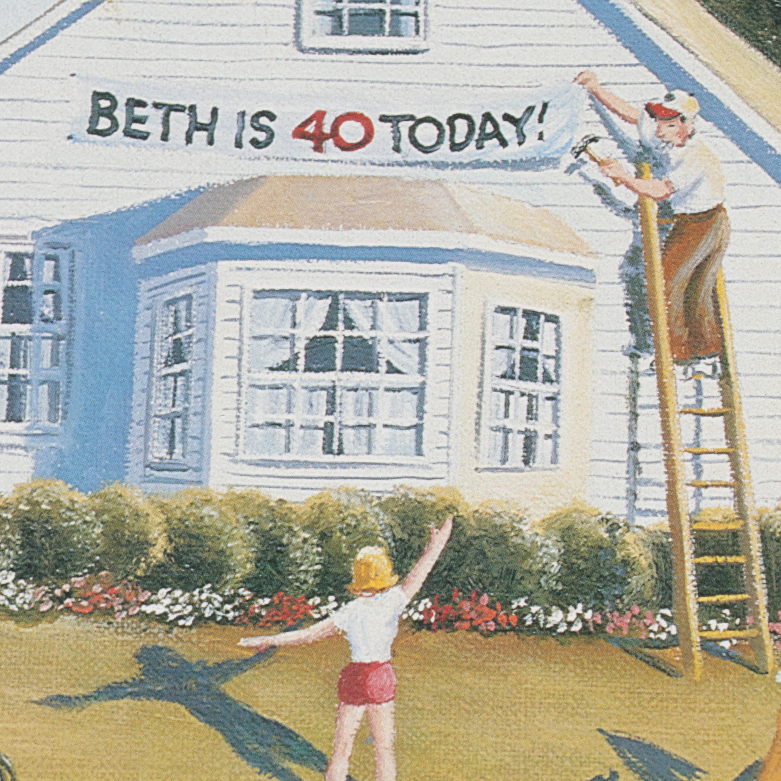 Offset Lithograph After James Wallace Baker "Saturday Morning in Colonial Hills"