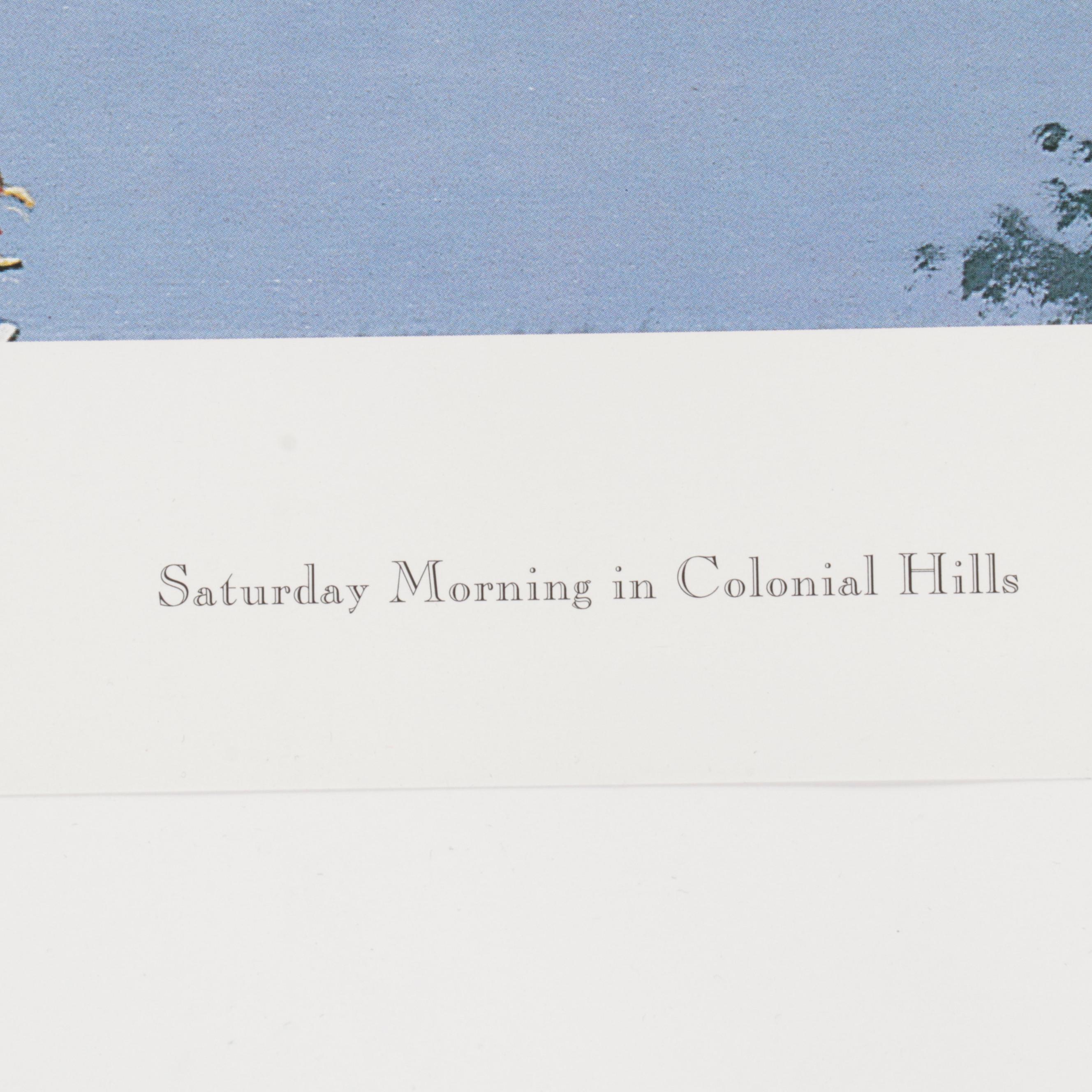 Offset Lithograph After James Wallace Baker "Saturday Morning in Colonial Hills"