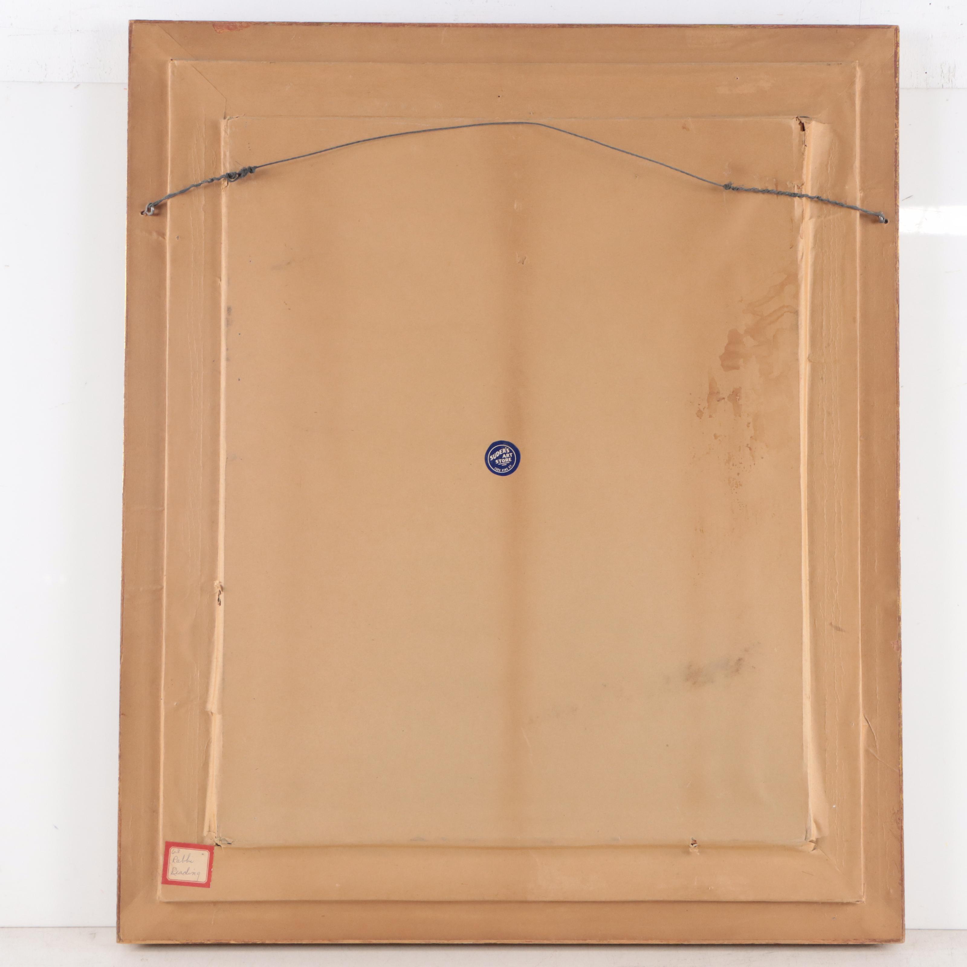 Portrait Oil Painting of a Rabbi Reading