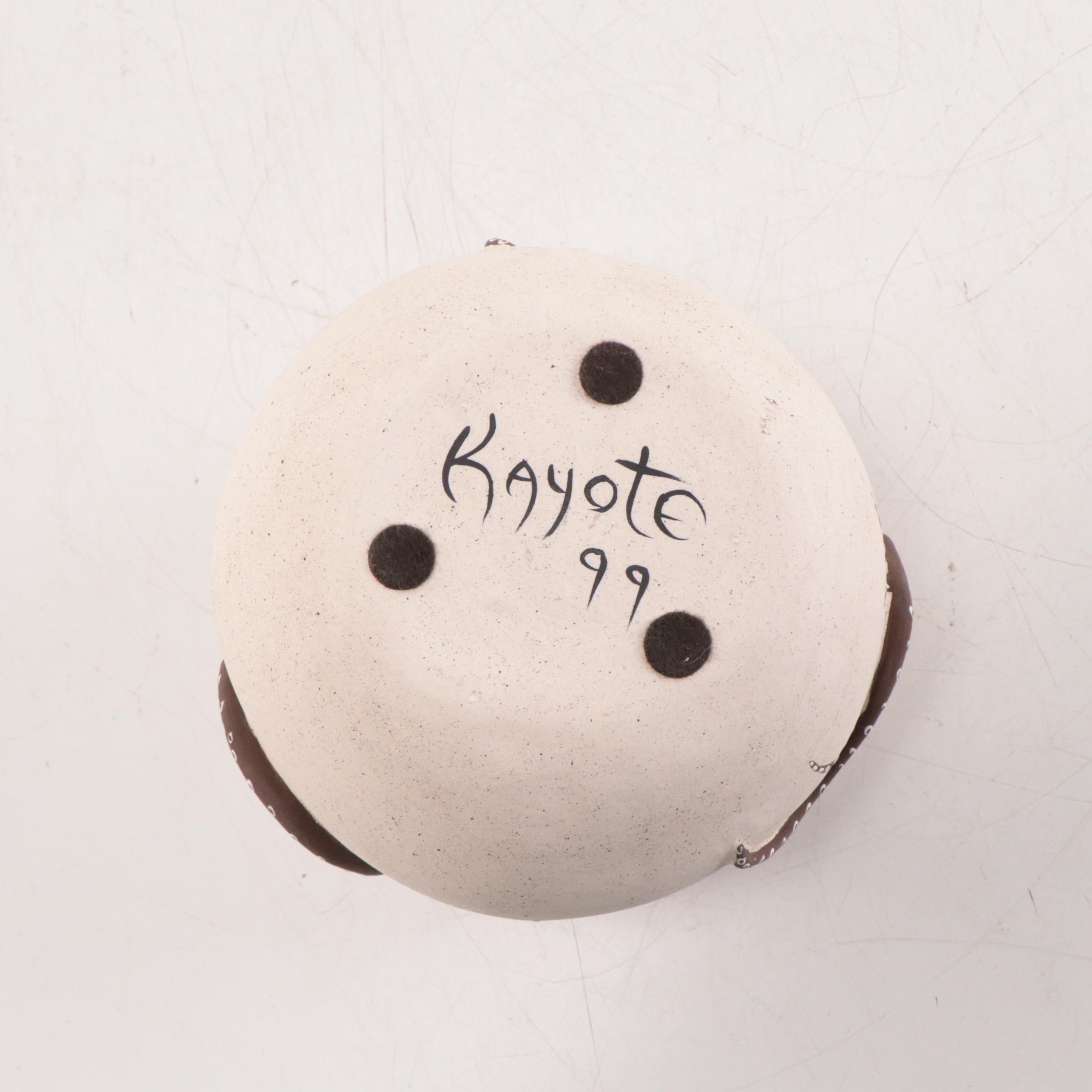 Kayote Lizard Motif Ceramic Bowl, 1999