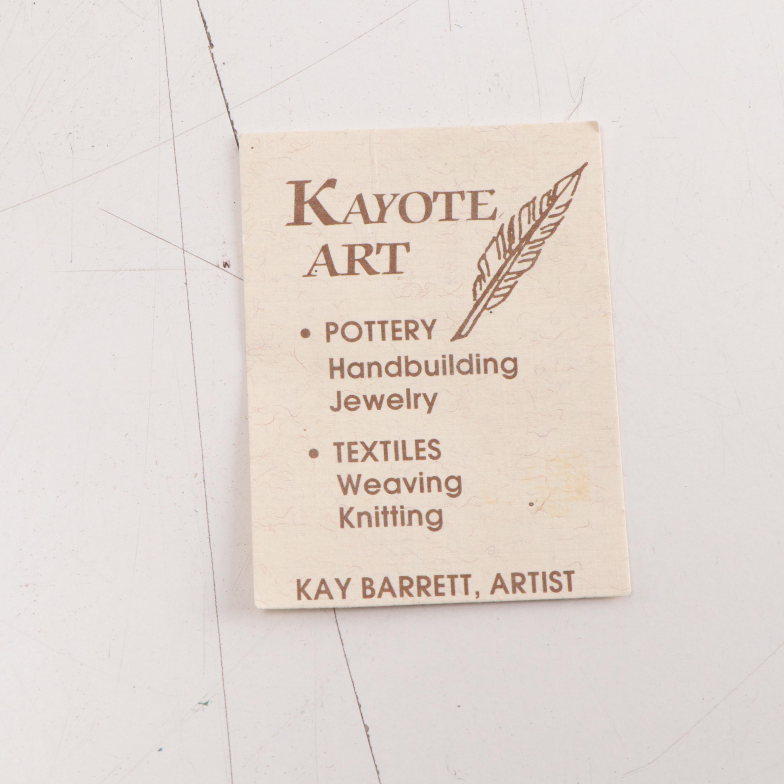 Kayote Lizard Motif Ceramic Bowl, 1999