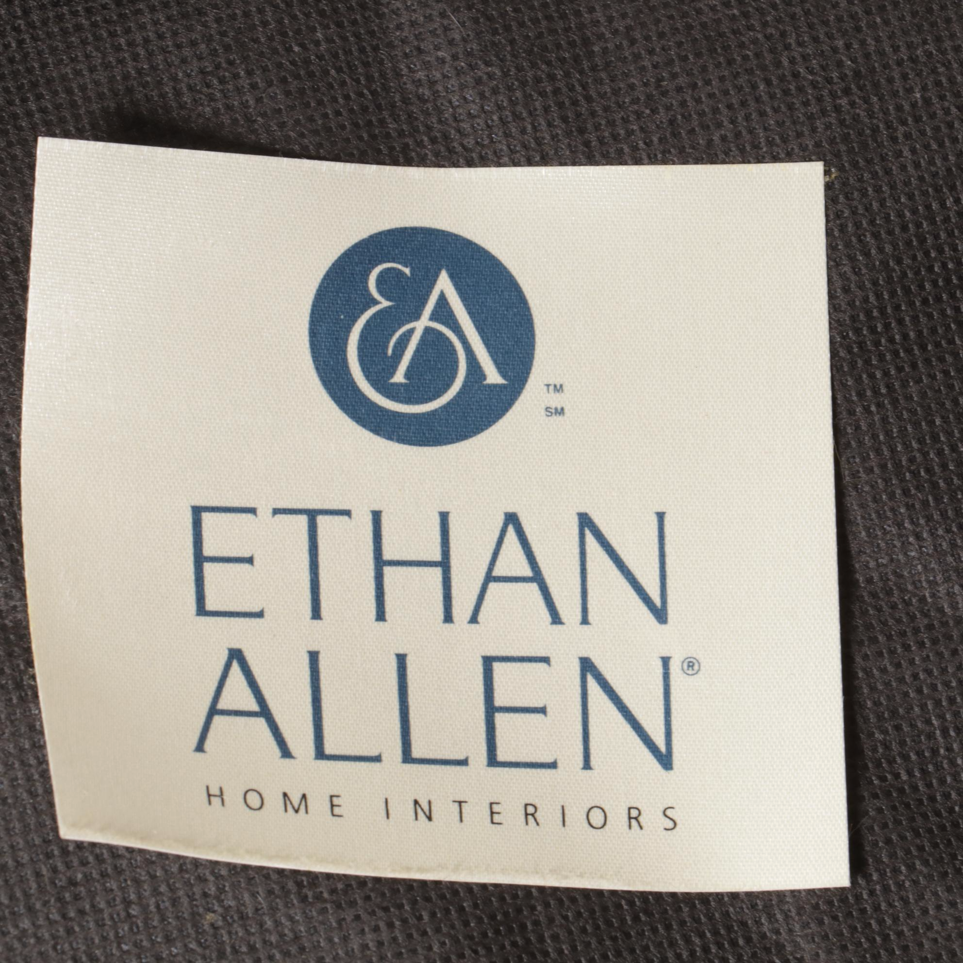 Ethan Allen Georgian Style Leather Office Chair with Contemporary Desk