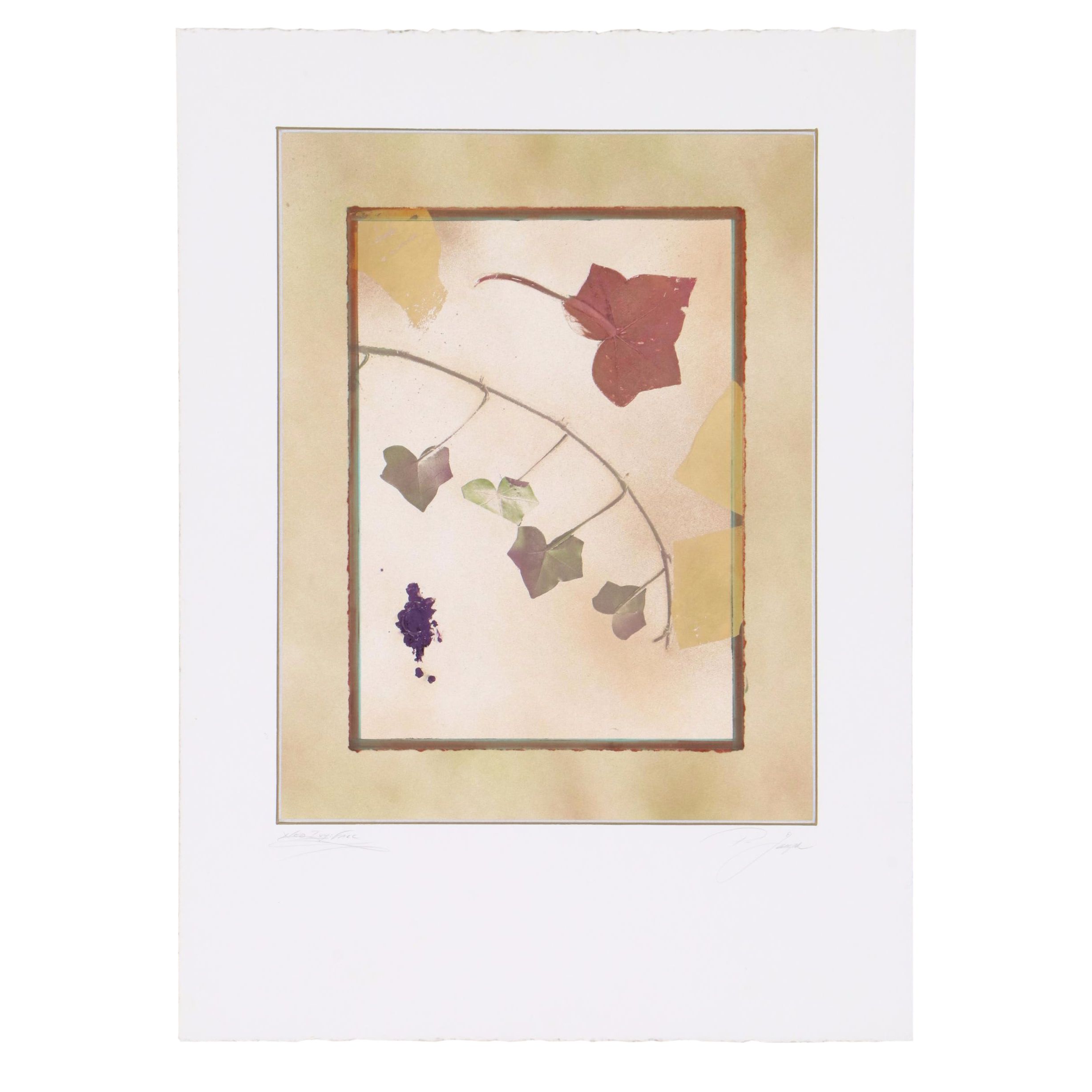 Phillip Jaeger Mixed Media Monoprint "Neo Ivy: Fall," 21st Century