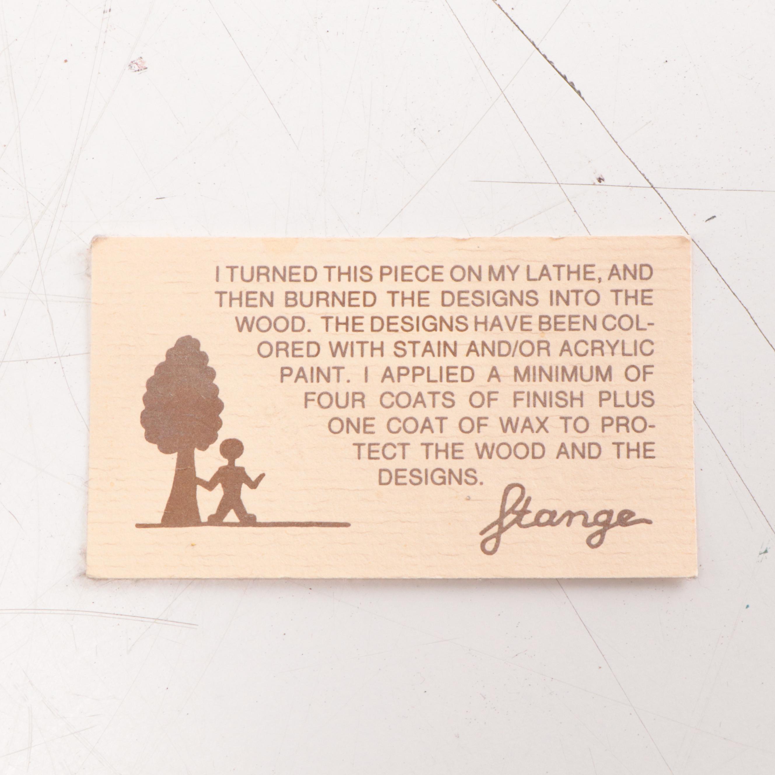 Klaus Stange Turquoise Accented Alder Wood Bowl, Mid-20th Century