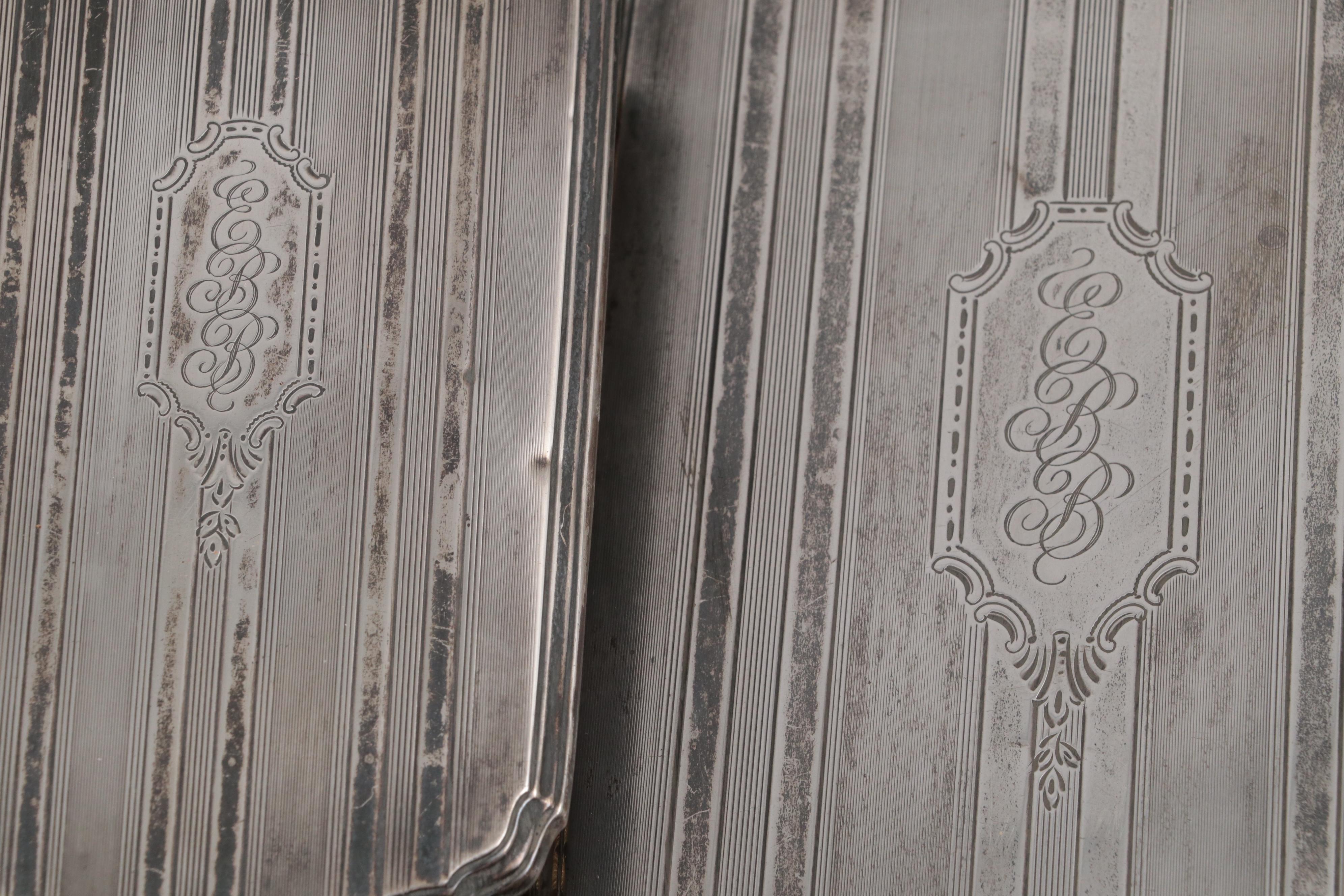 Sterling Silver Hand Mirrors and Brushes with Other Cigarette Cases and Décor