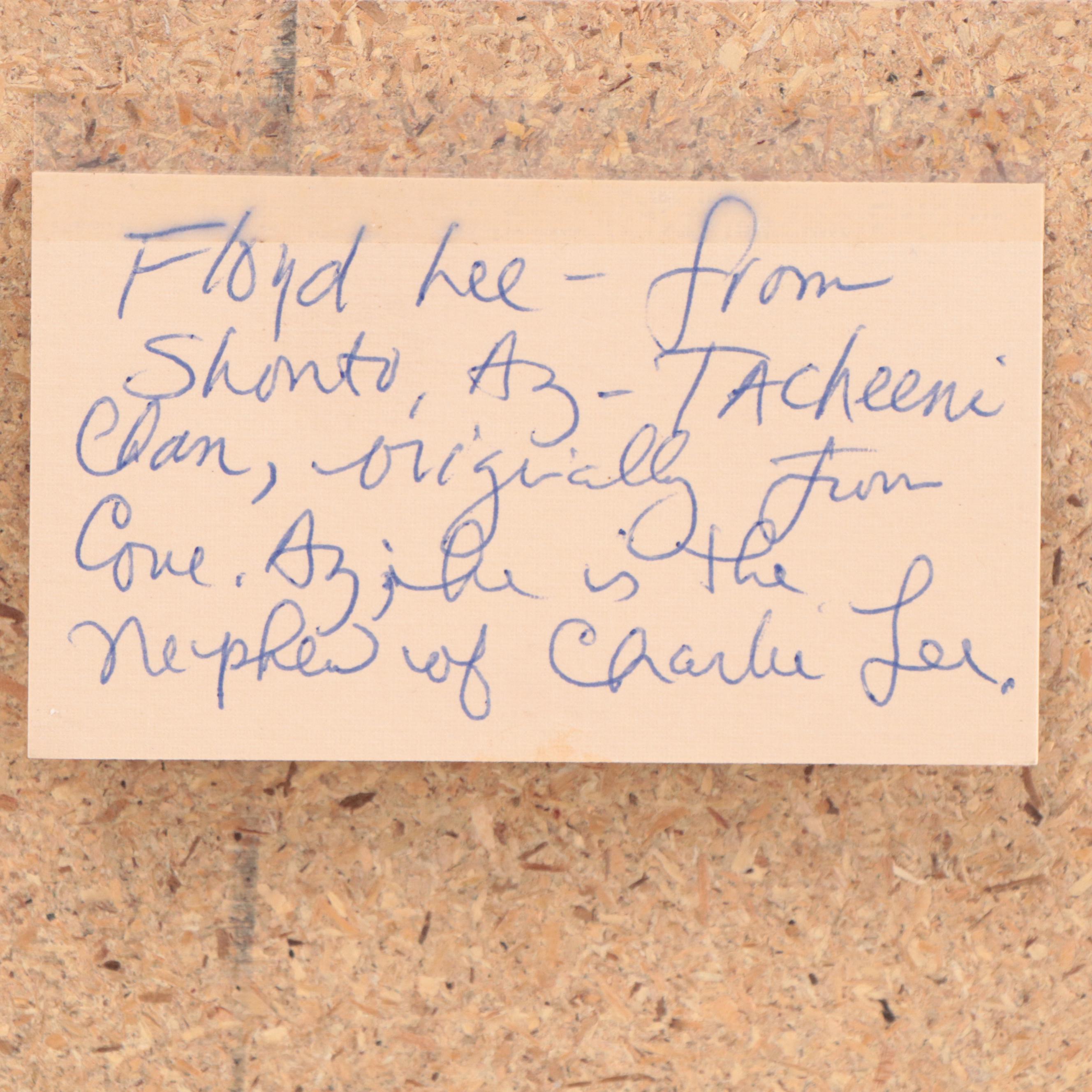 Floyd Lee Portrait Navajo Sand Painting, 1994