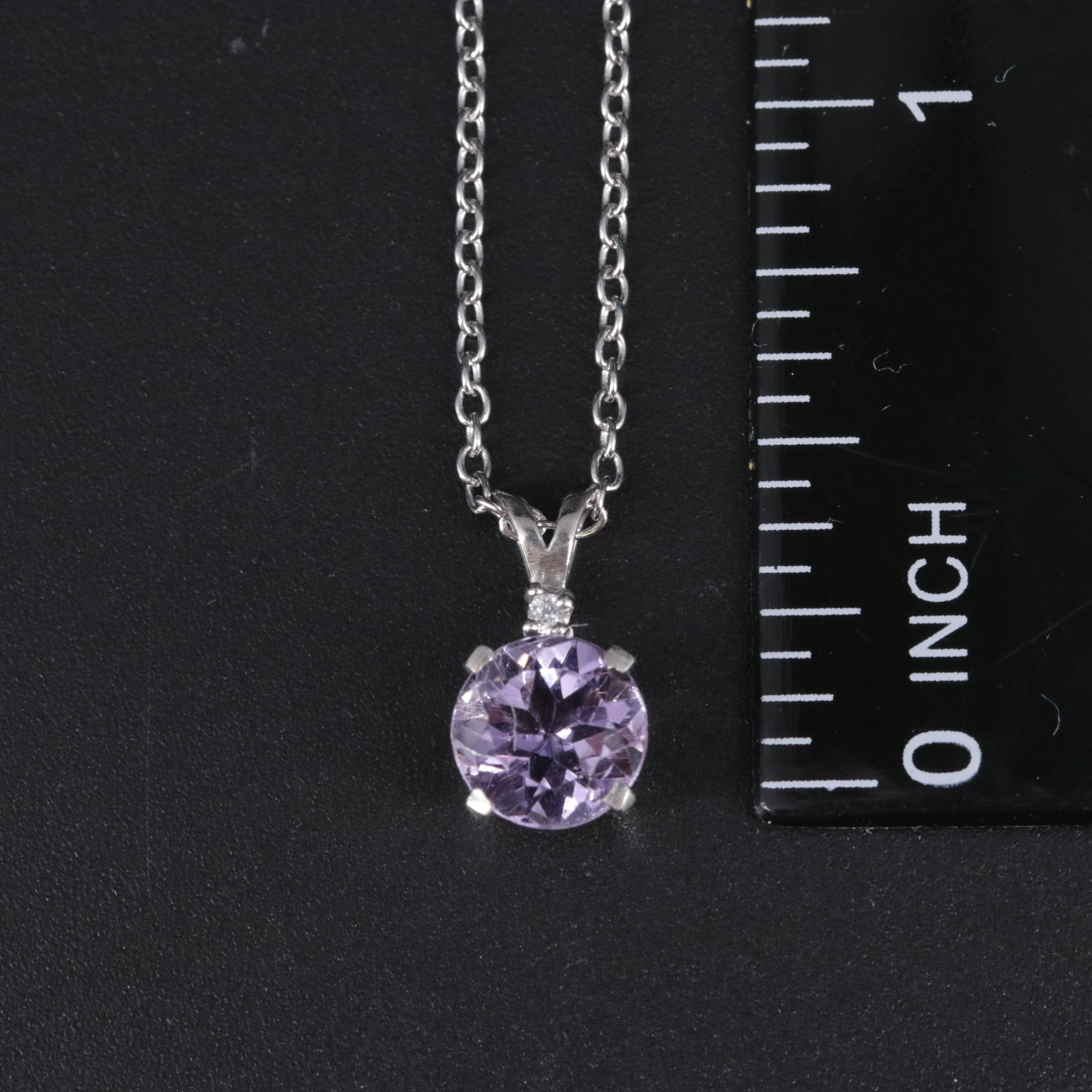Sterling Silver Pendant Necklace Including Amethyst