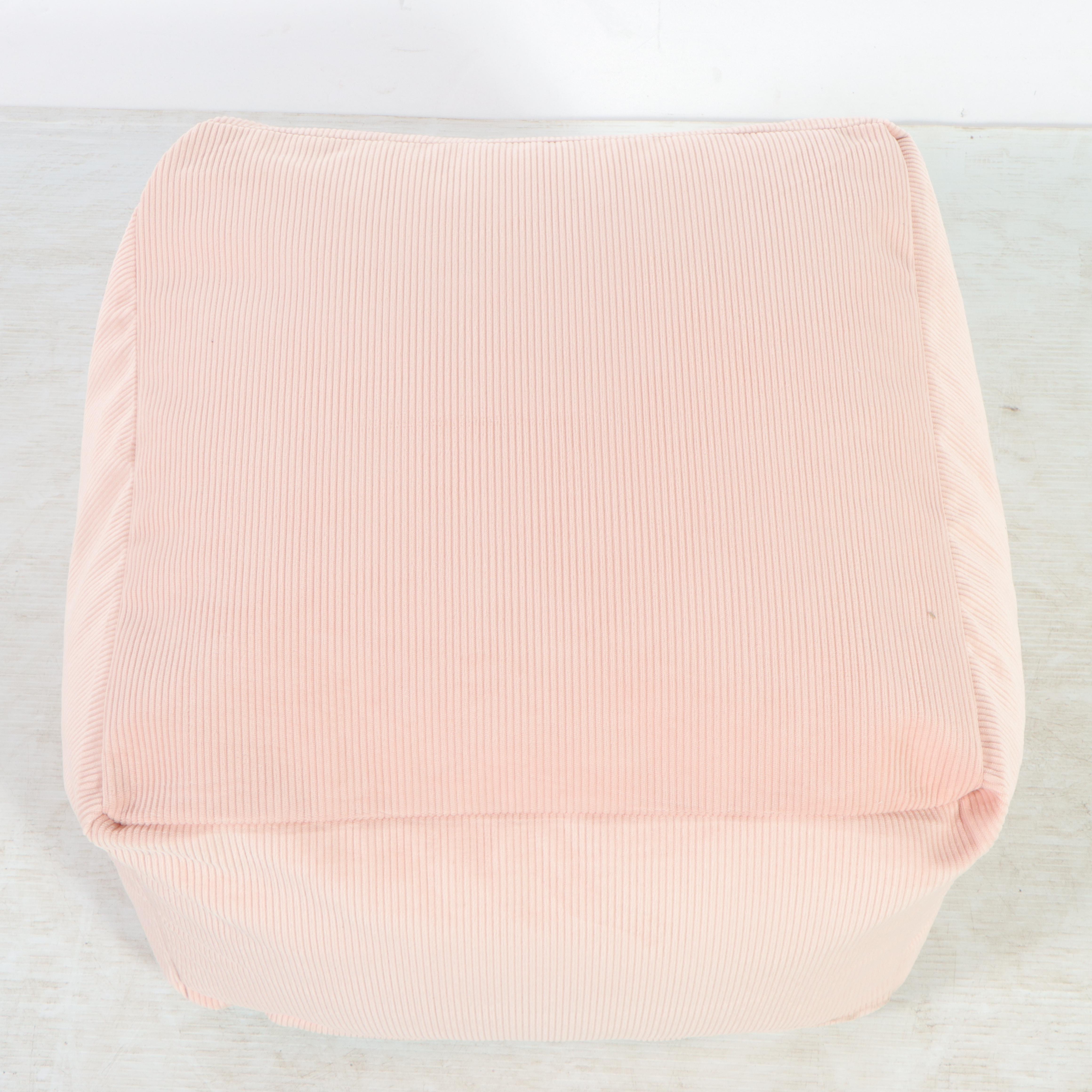 4' x 5'6 Machine Made Room Essentials Shag Area Rug and Corduroy Pouf