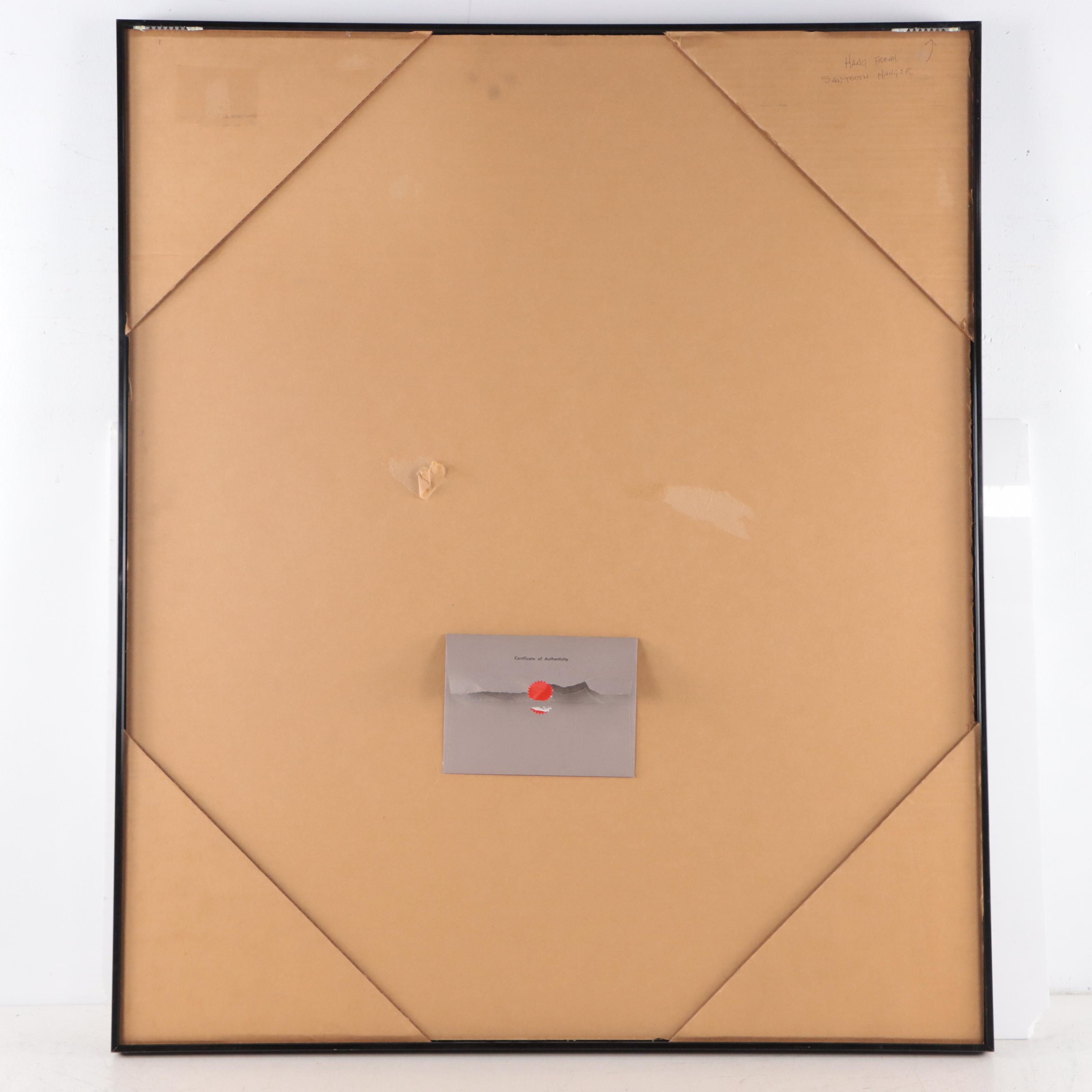 Gabrielle Brill Collagraph "The Moon is Down,"  1973