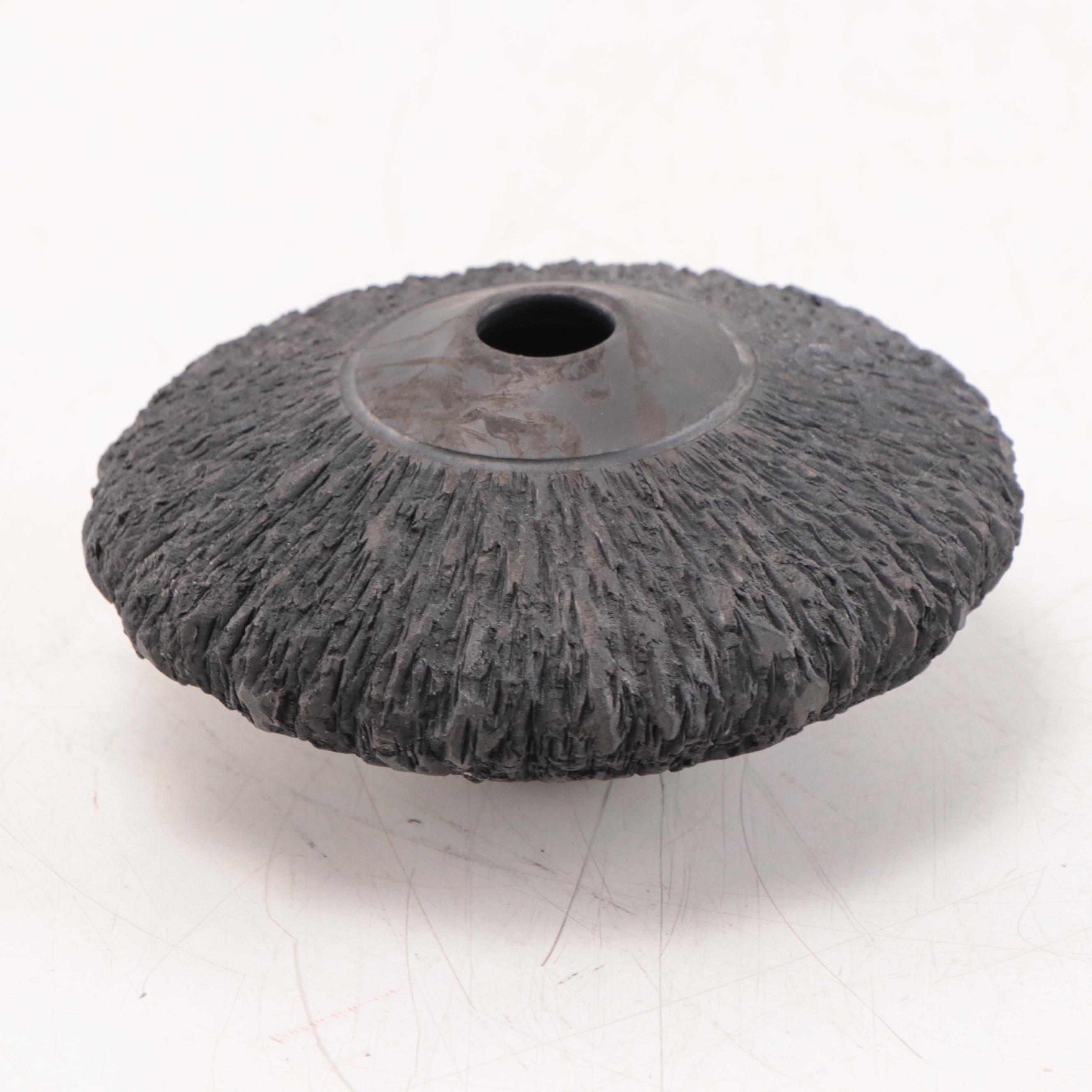 Pahponee Black Etched Seed Pot Vessel, 2005