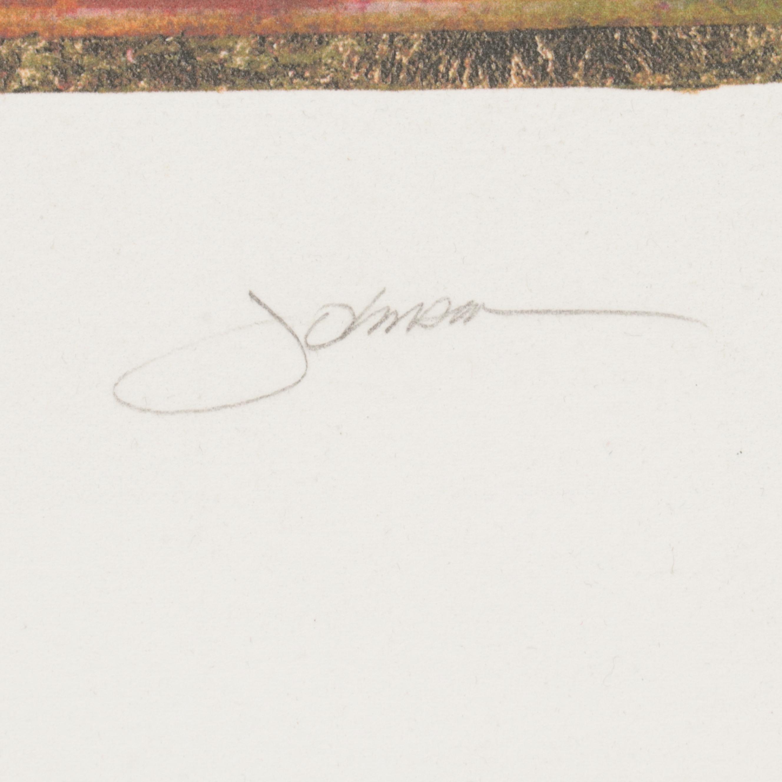 Jerry Johnson Giclées "Folium I & II," 21st Century