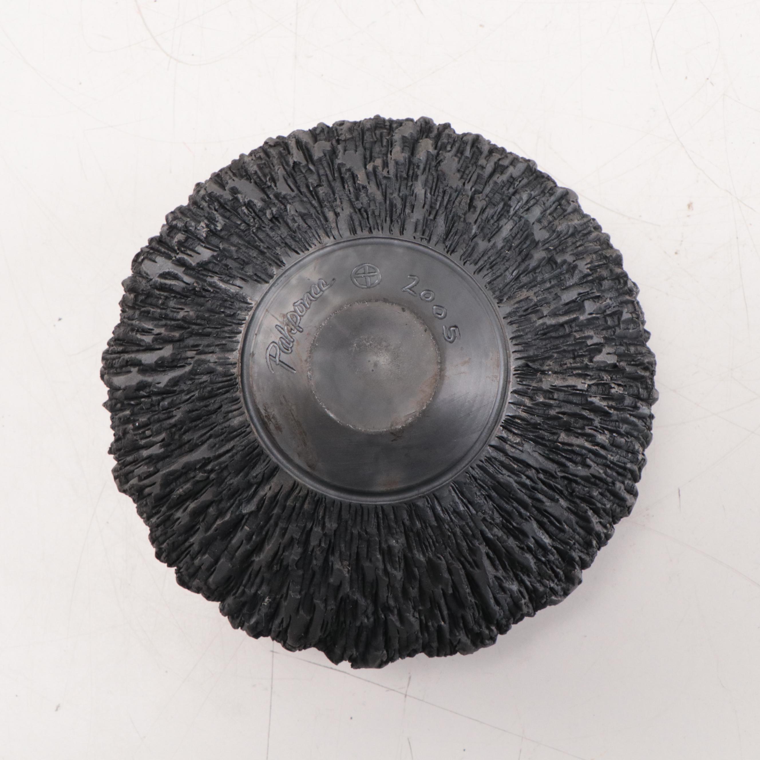 Pahponee Black Etched Seed Pot Vessel, 2005