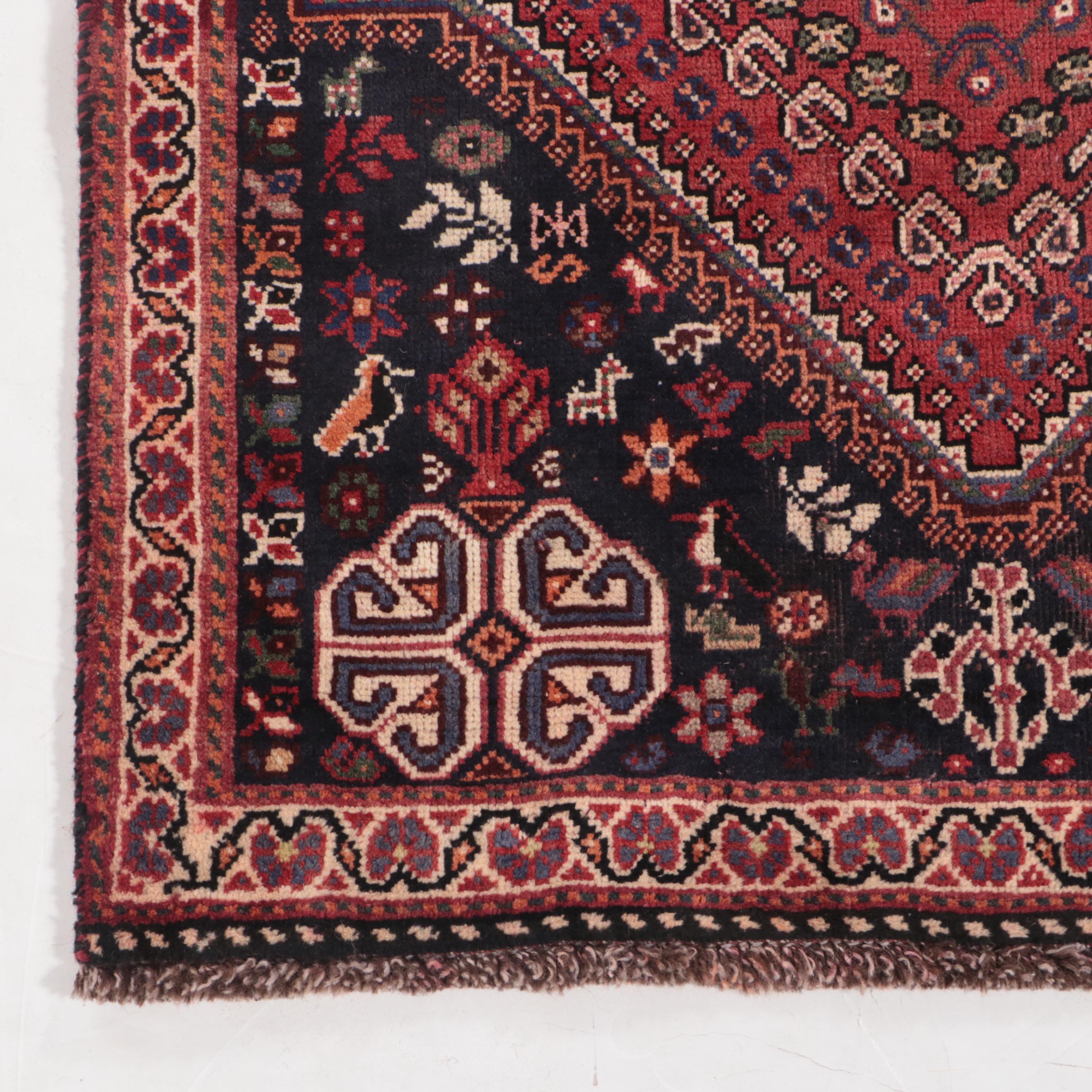 3'1 x 9'4 Hand-Knotted Persian Qashqai Long Rug