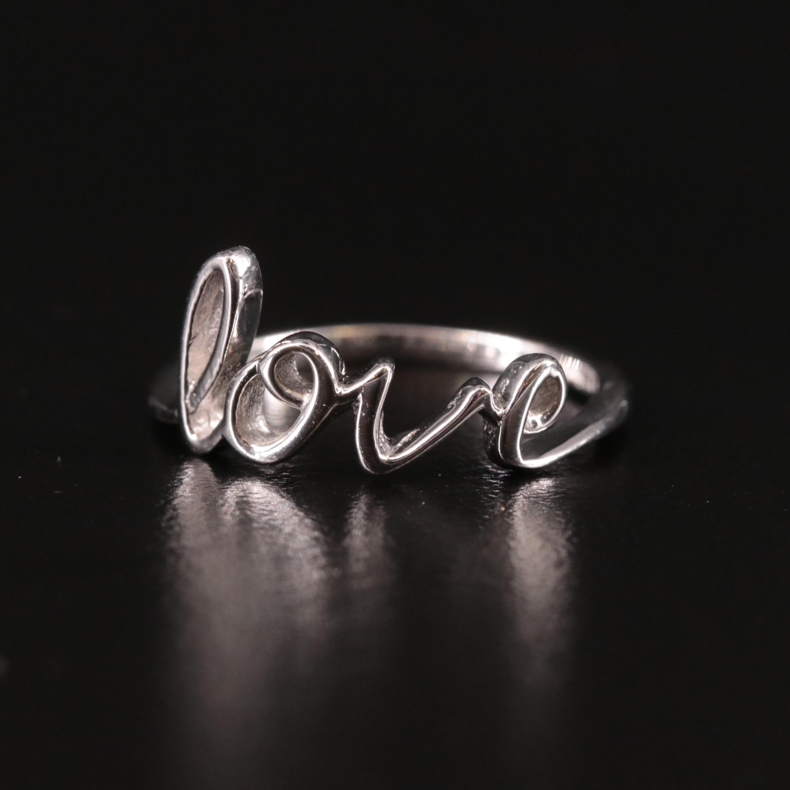 Sterling Love Ring
