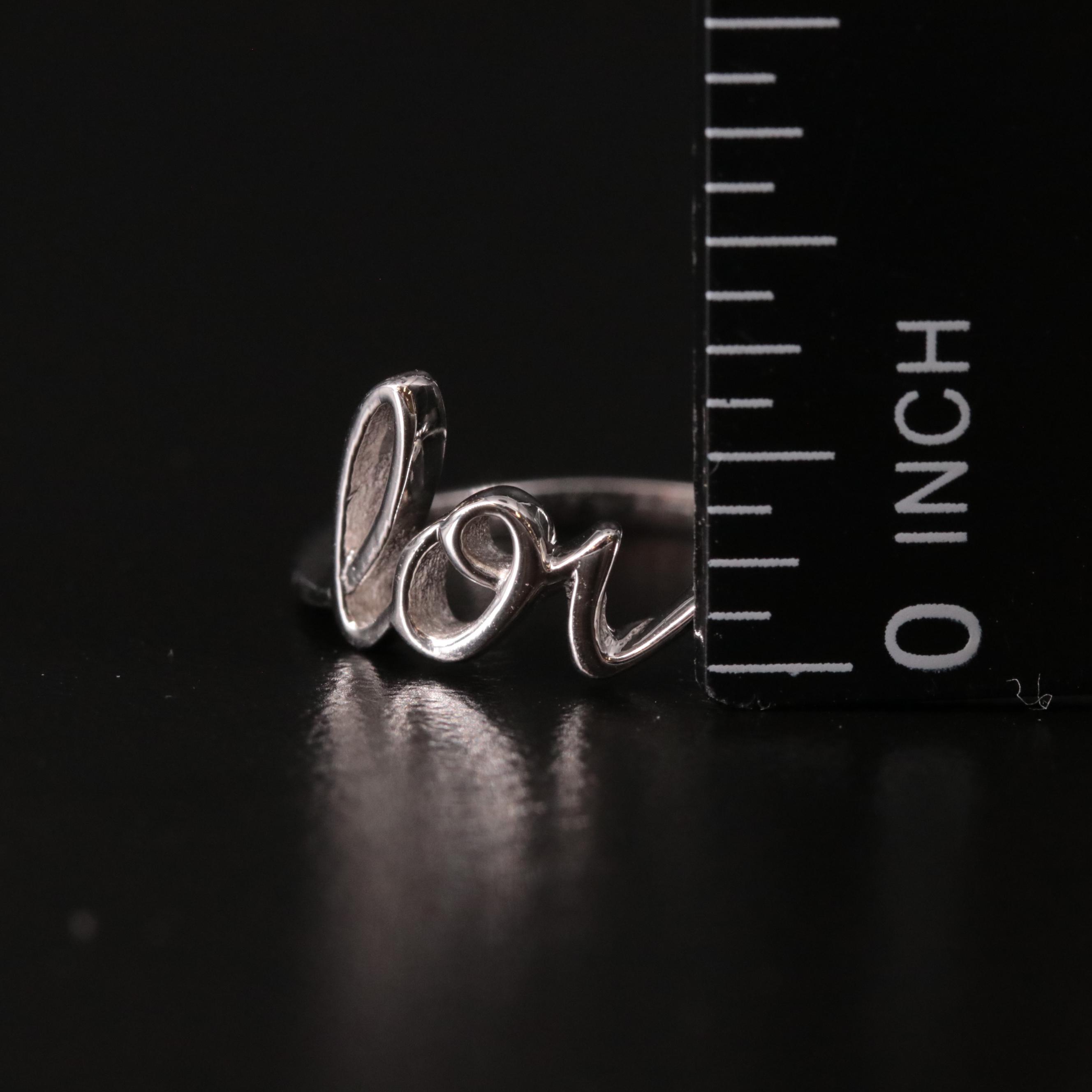 Sterling Love Ring