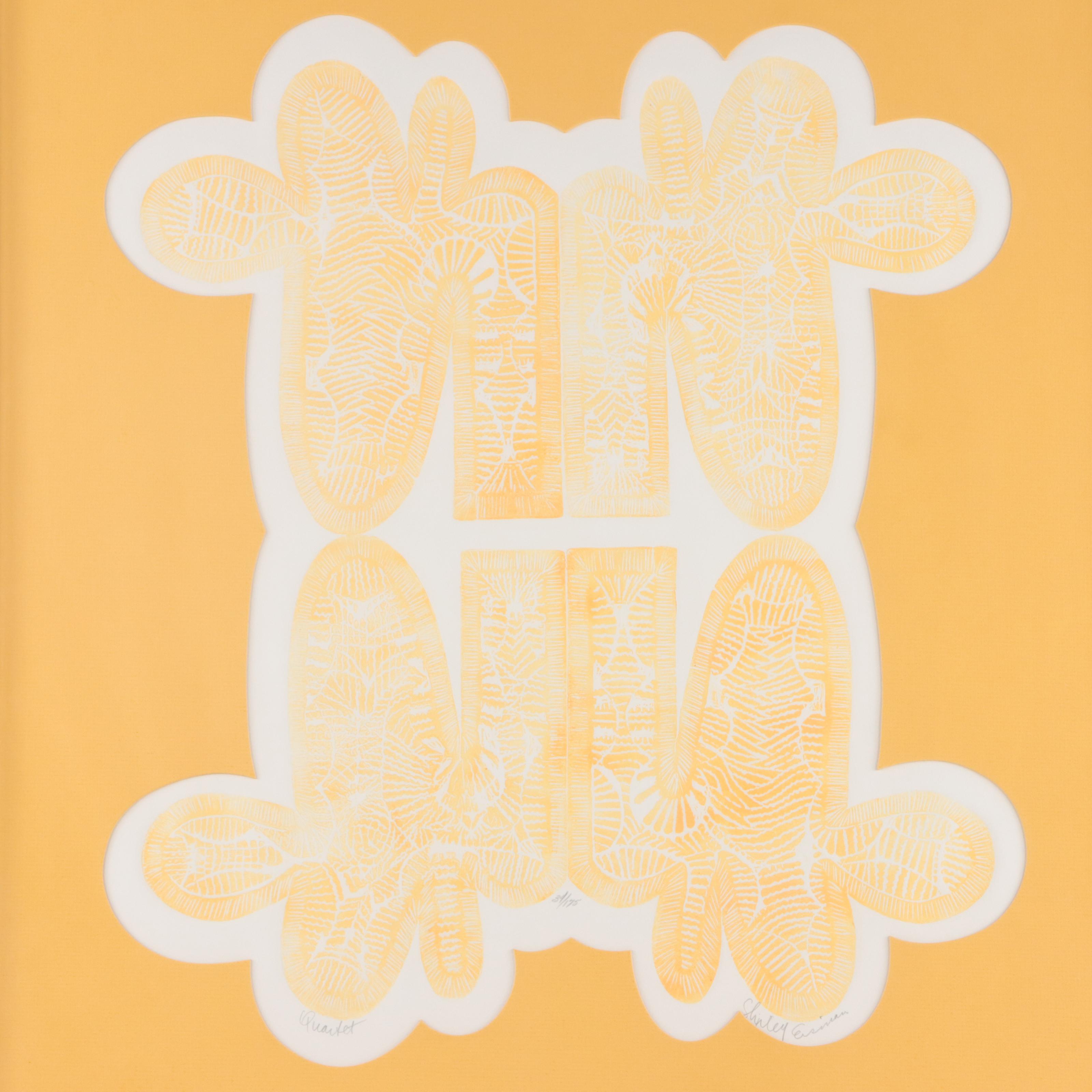 Shirley Eisman Collagraph "Quartet," 1973