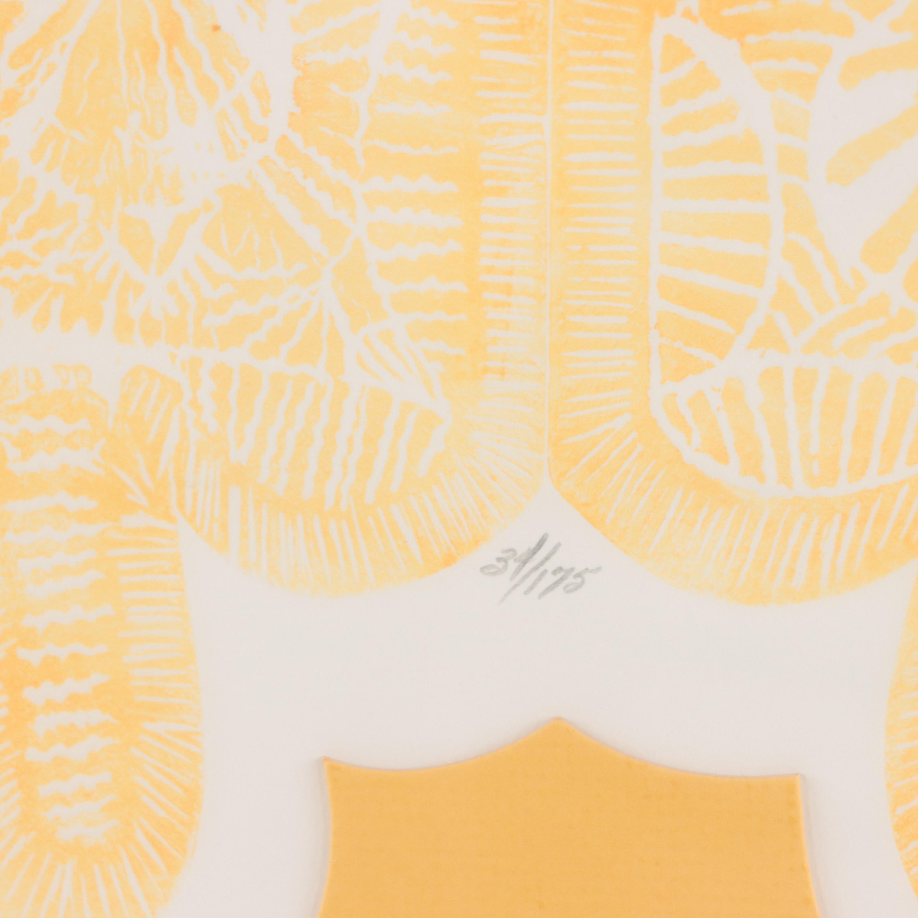 Shirley Eisman Collagraph "Quartet," 1973