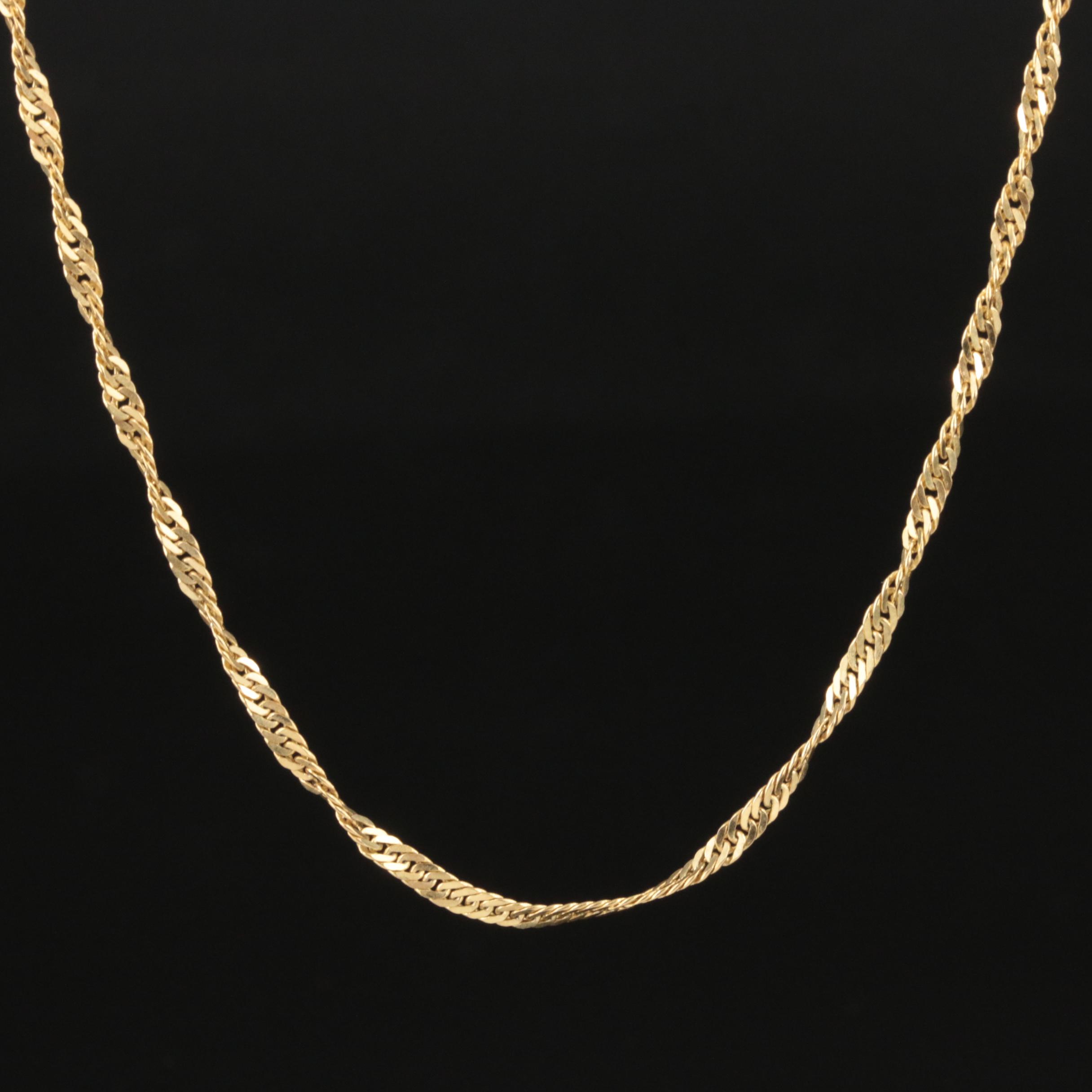 10K Singapore Chain Necklace