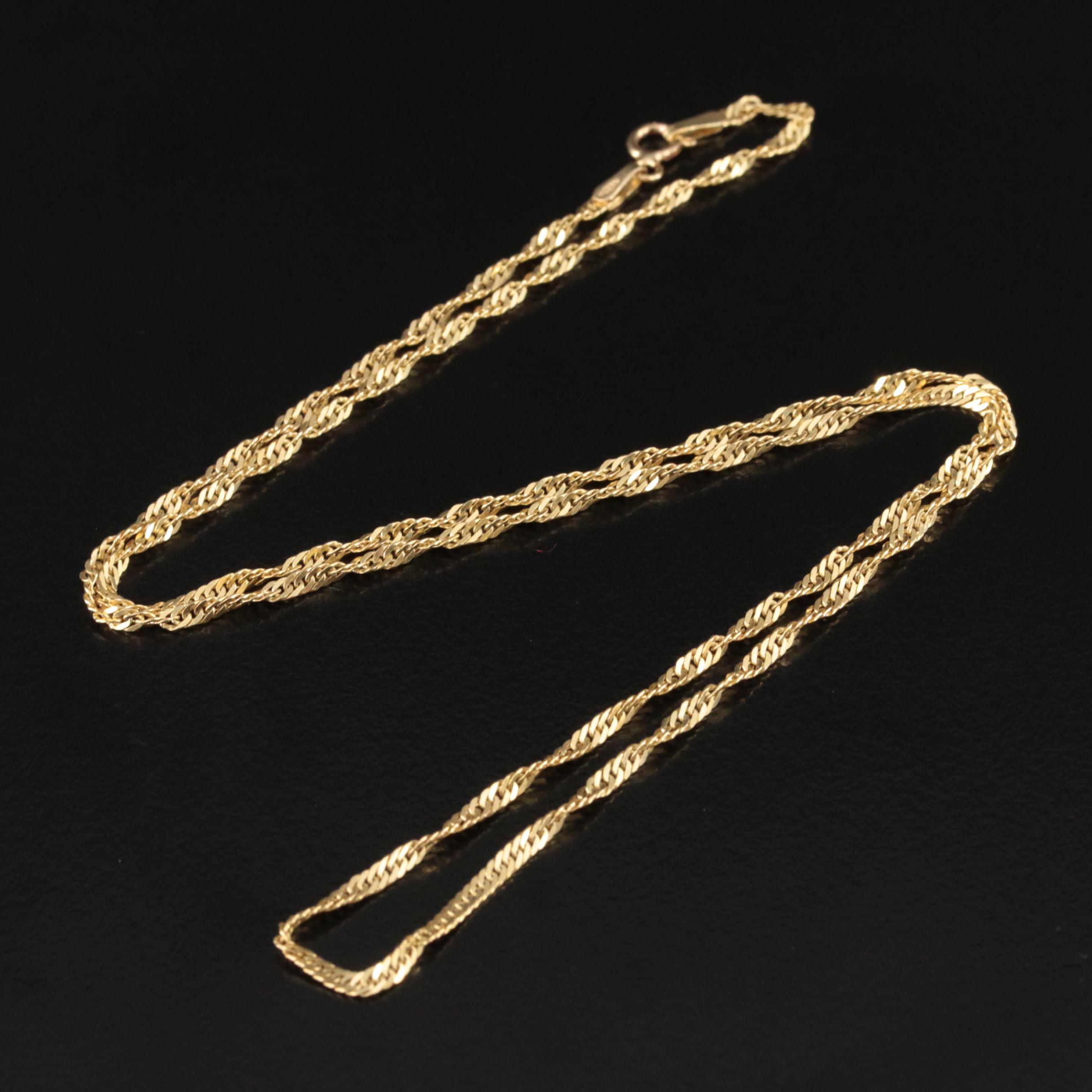 10K Singapore Chain Necklace