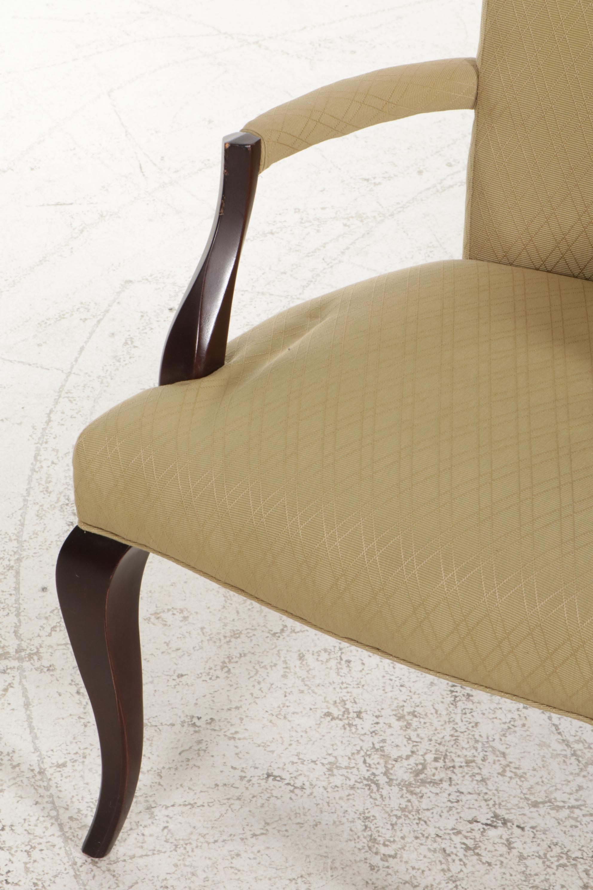 Pair of Barbara Barry for Baker Art Deco Style Armchairs