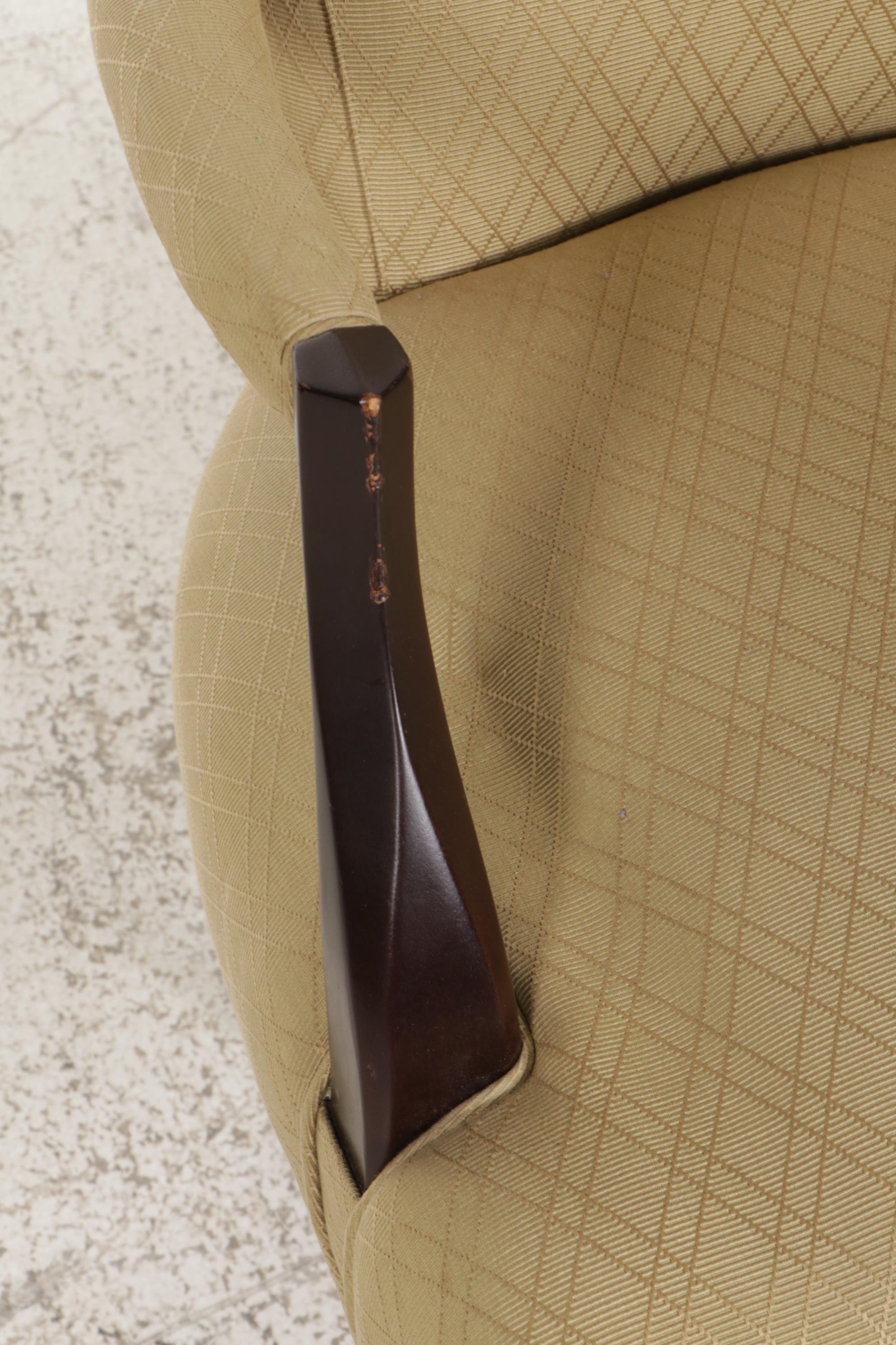 Pair of Barbara Barry for Baker Art Deco Style Armchairs