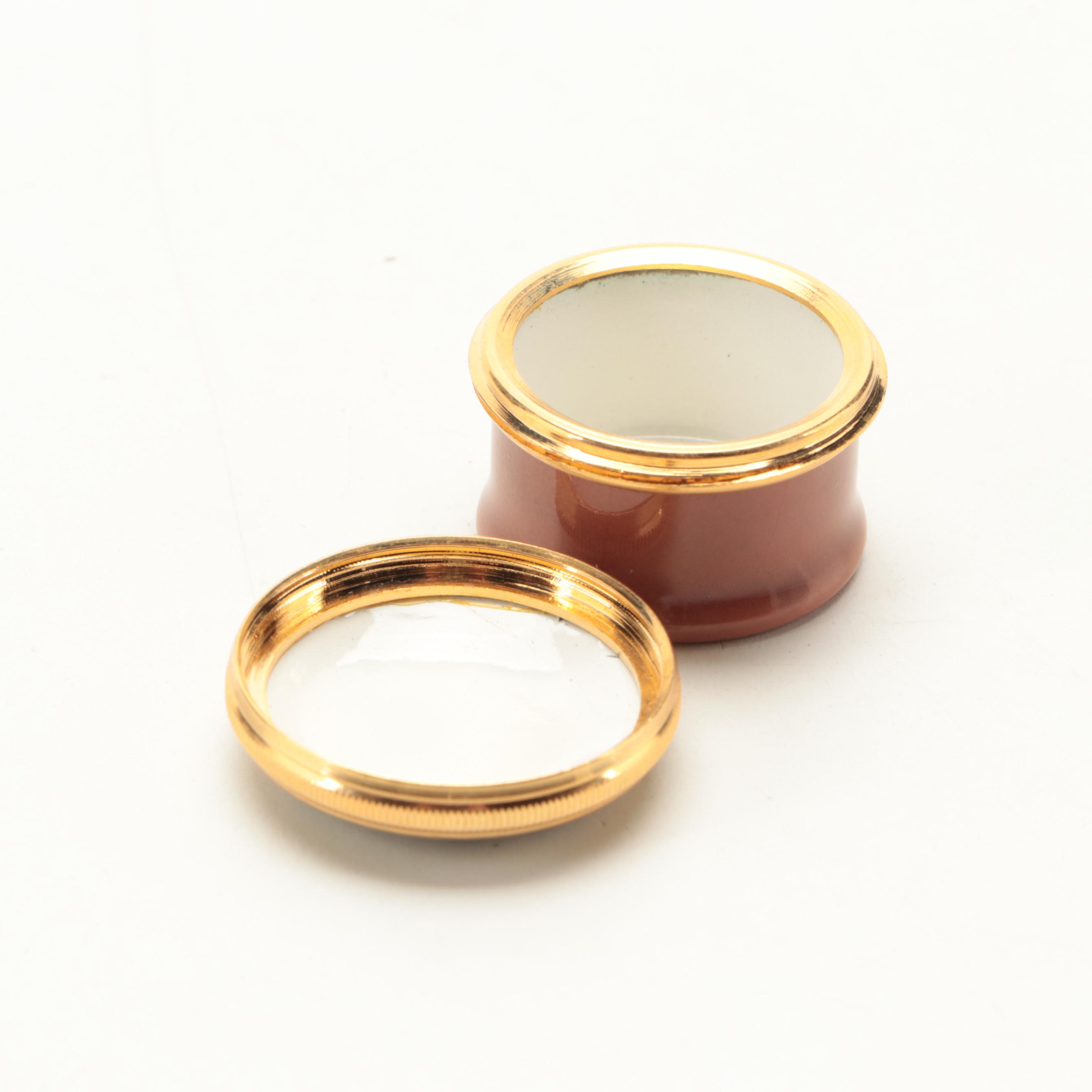 Halcyon Days 50th Anniversary English National Opera Box with Lion Head Box