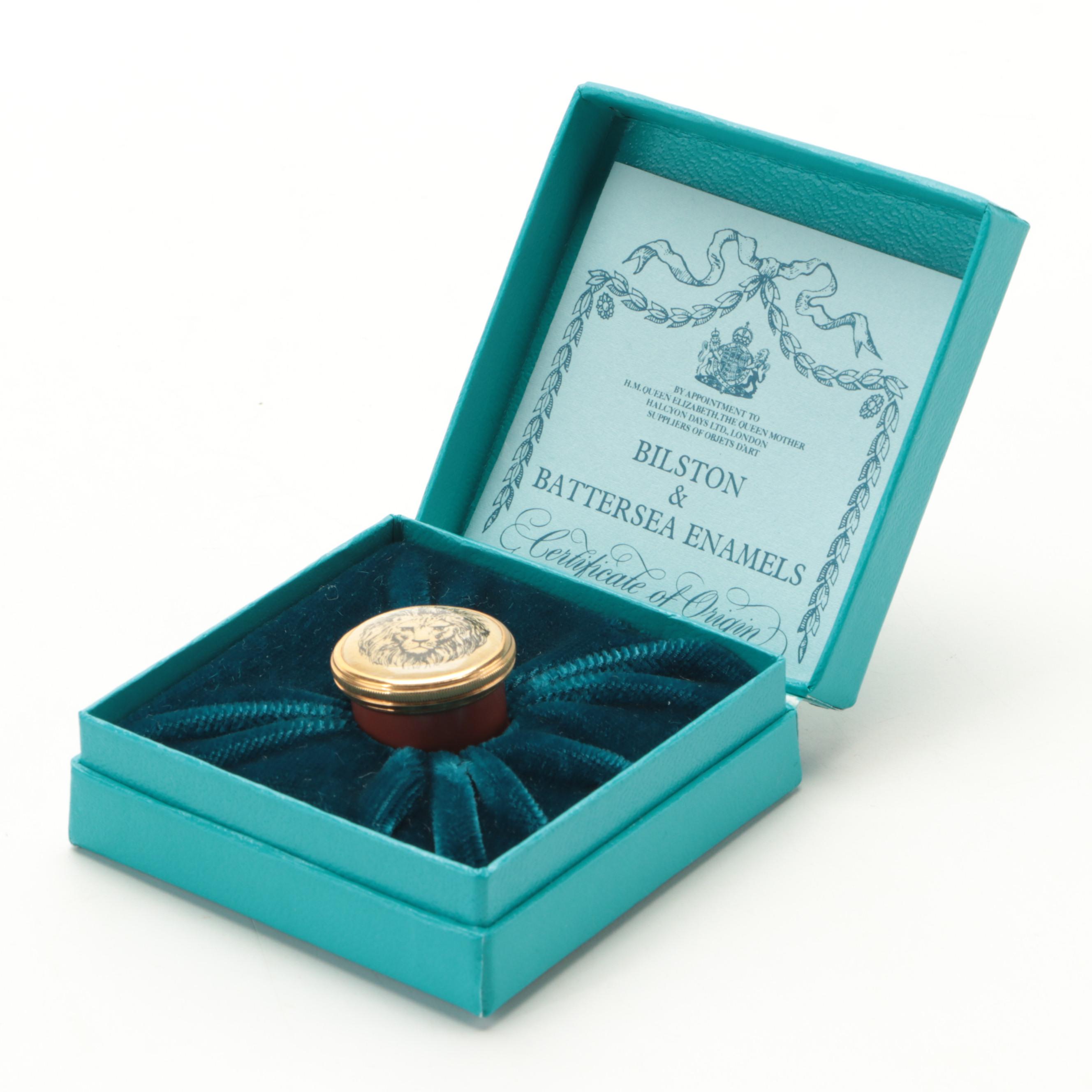 Halcyon Days 50th Anniversary English National Opera Box with Lion Head Box