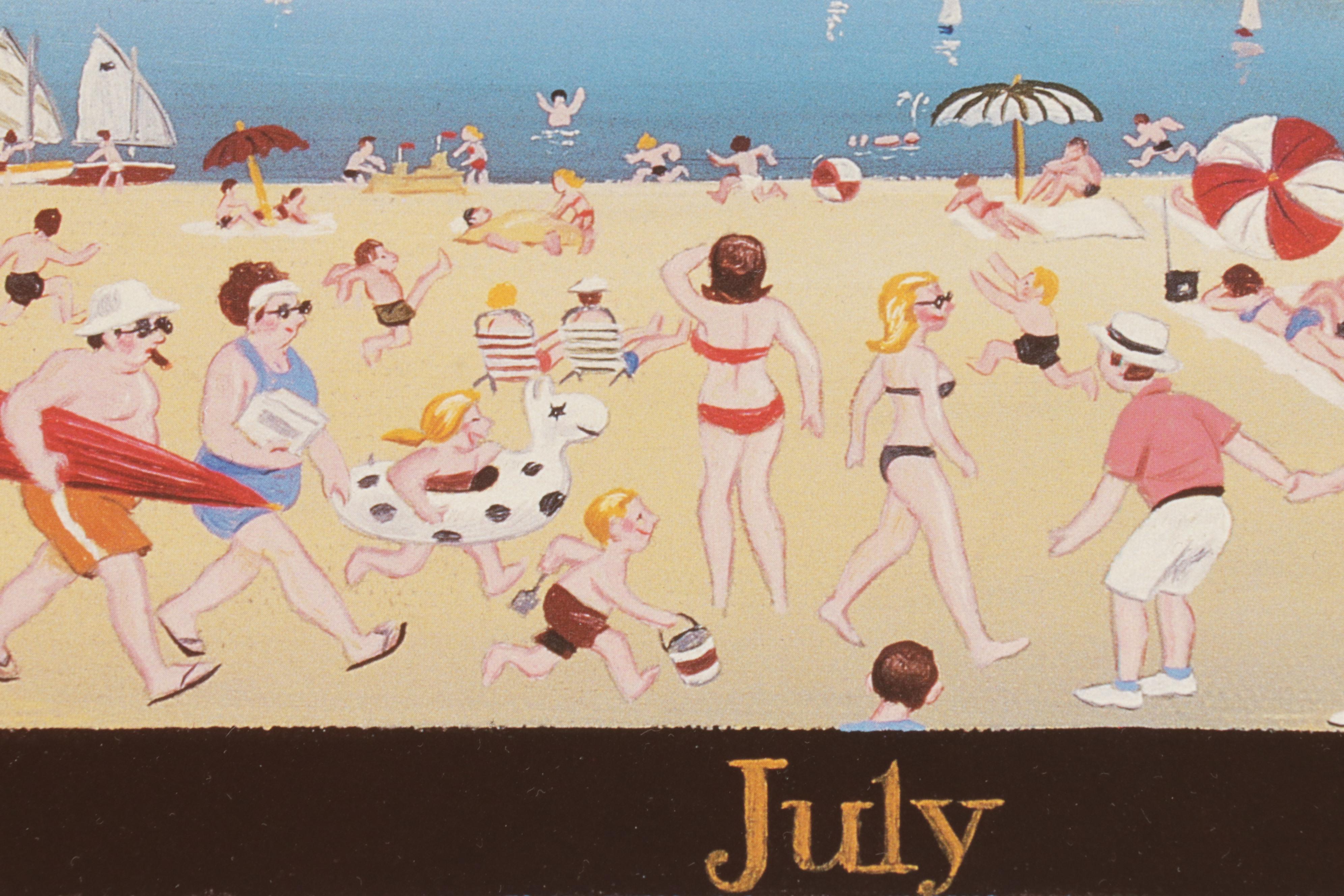 James Wallace Baker Offset Lithograph "A Nantucket Year," Circa 1986