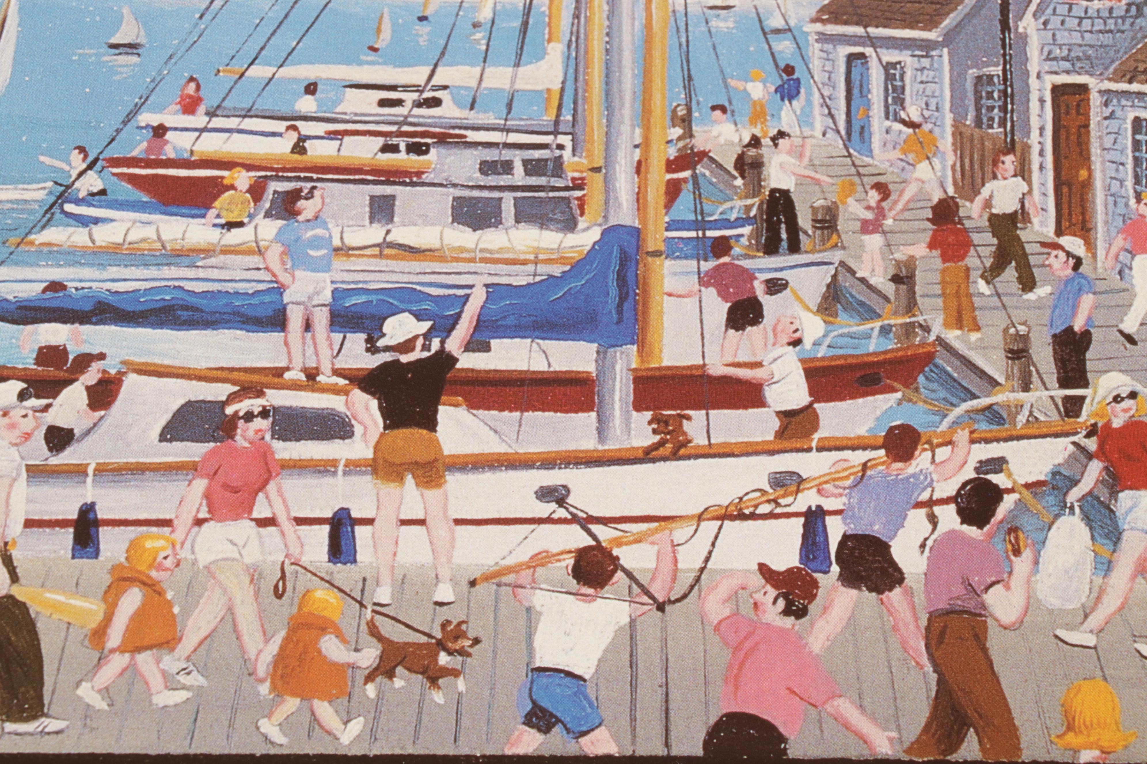 James Wallace Baker Offset Lithograph "A Nantucket Year," Circa 1986