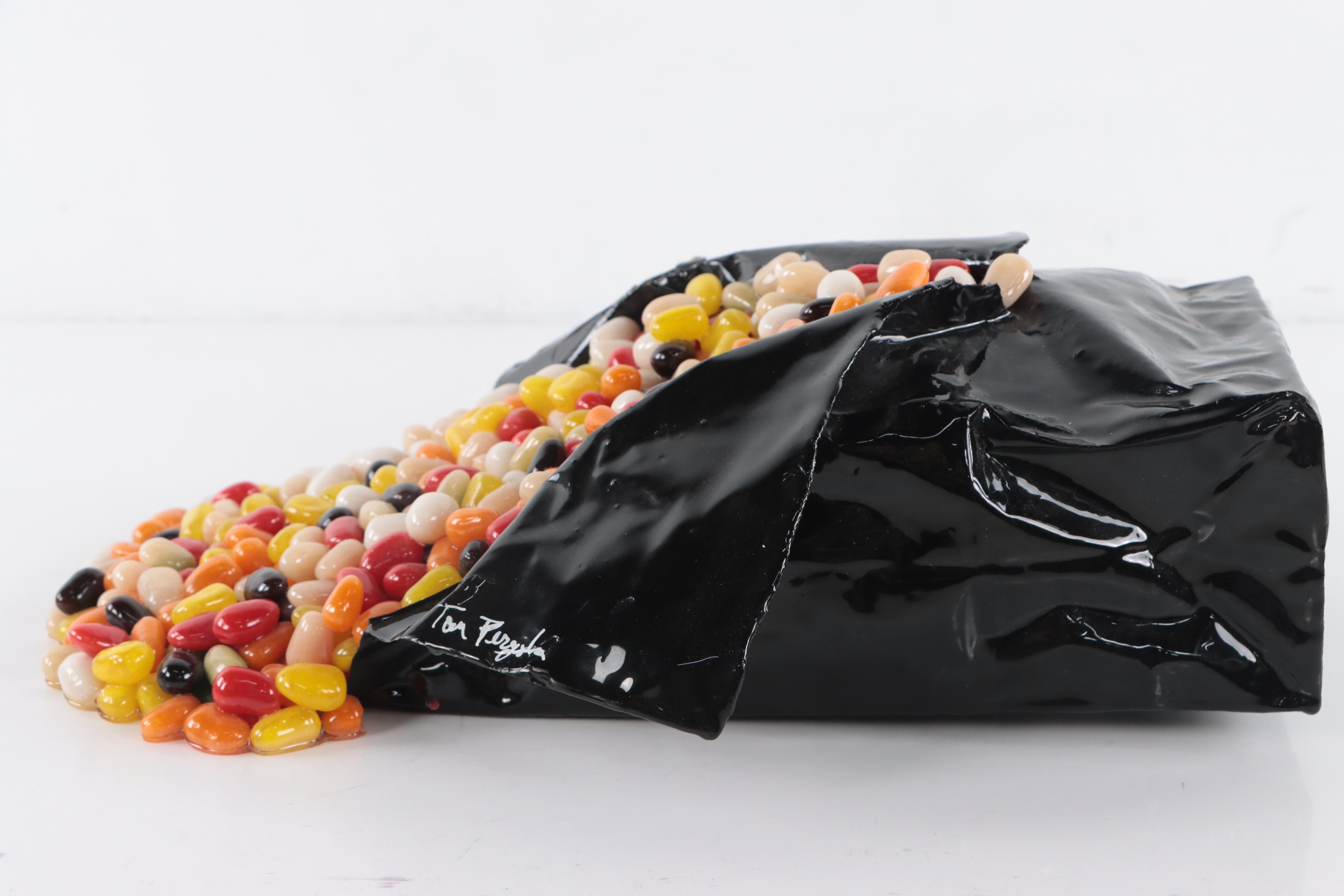Tom Pergola Mixed Media Sculpture "Jelly Beans – Black Table Spills"