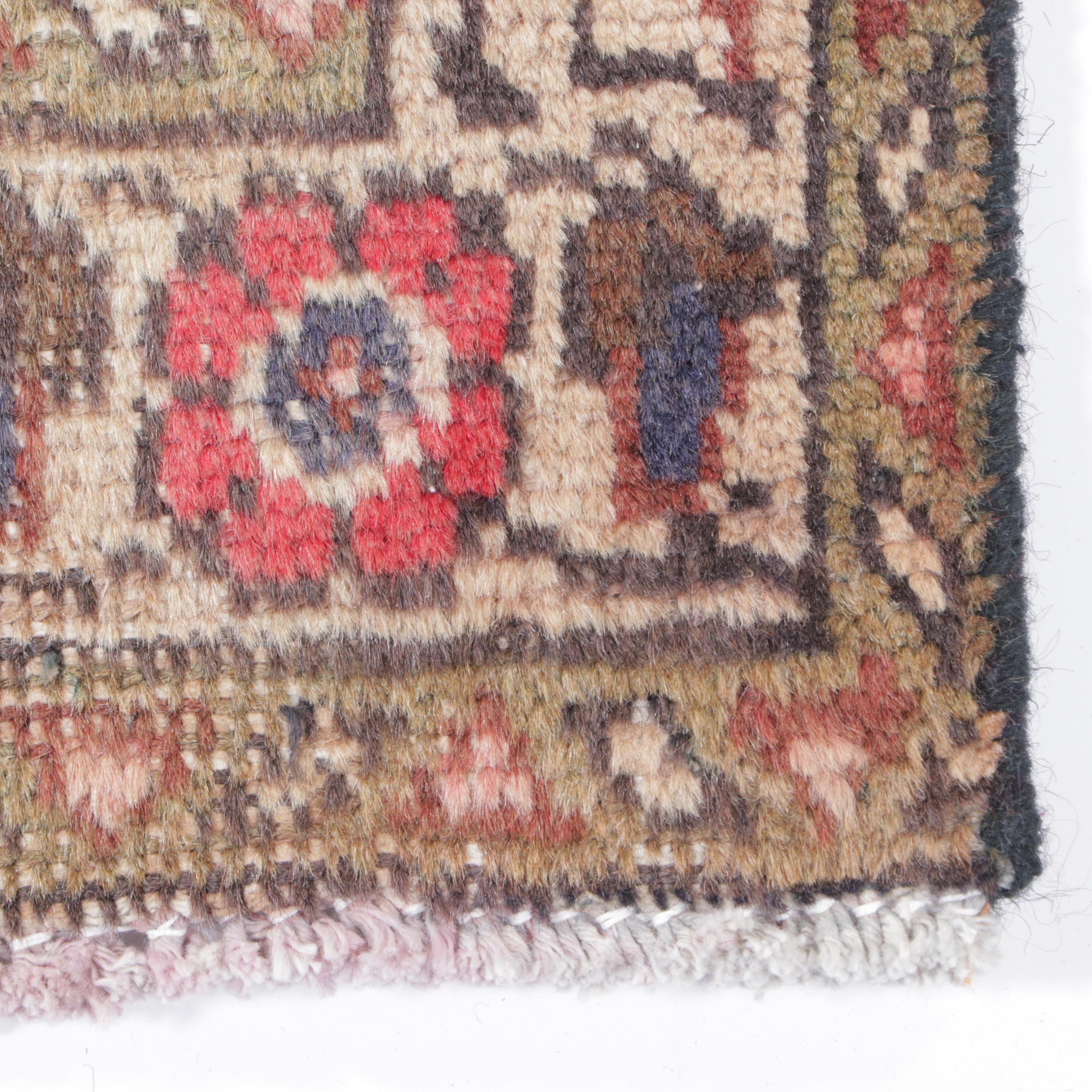 3'2 x 4'10 Hand-Knotted Persian Yazd Accent Rug