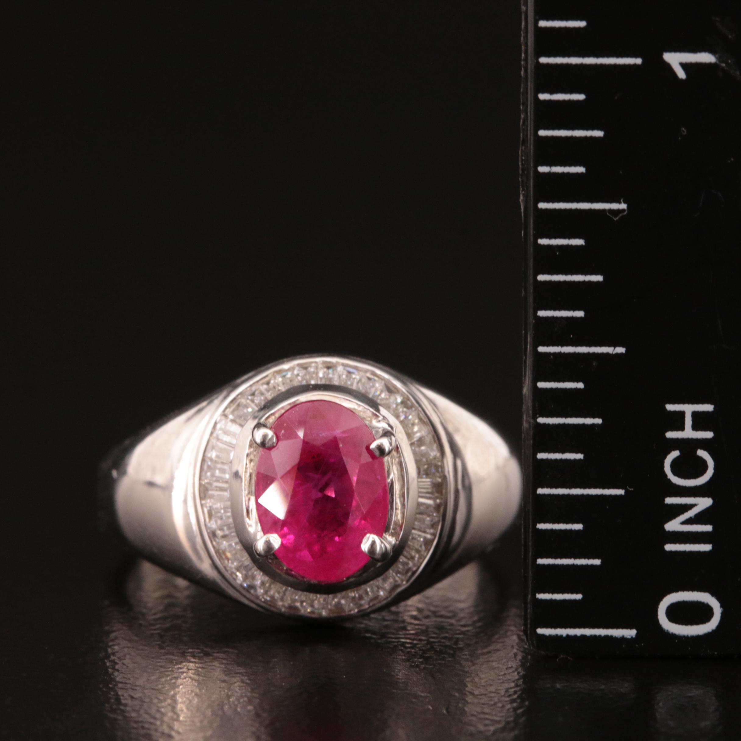18K 1.66 CT Ruby and Diamond Ring