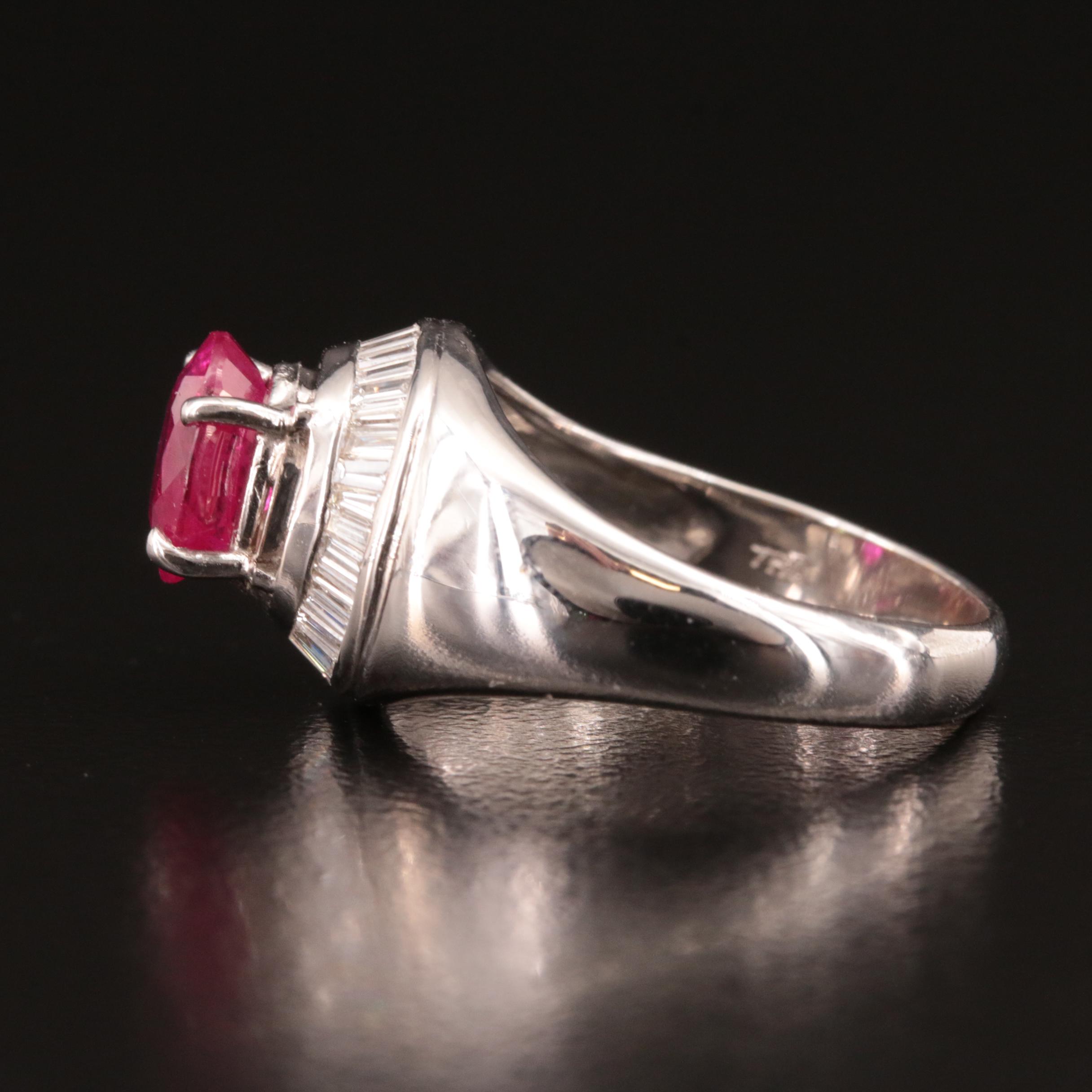 18K 1.66 CT Ruby and Diamond Ring