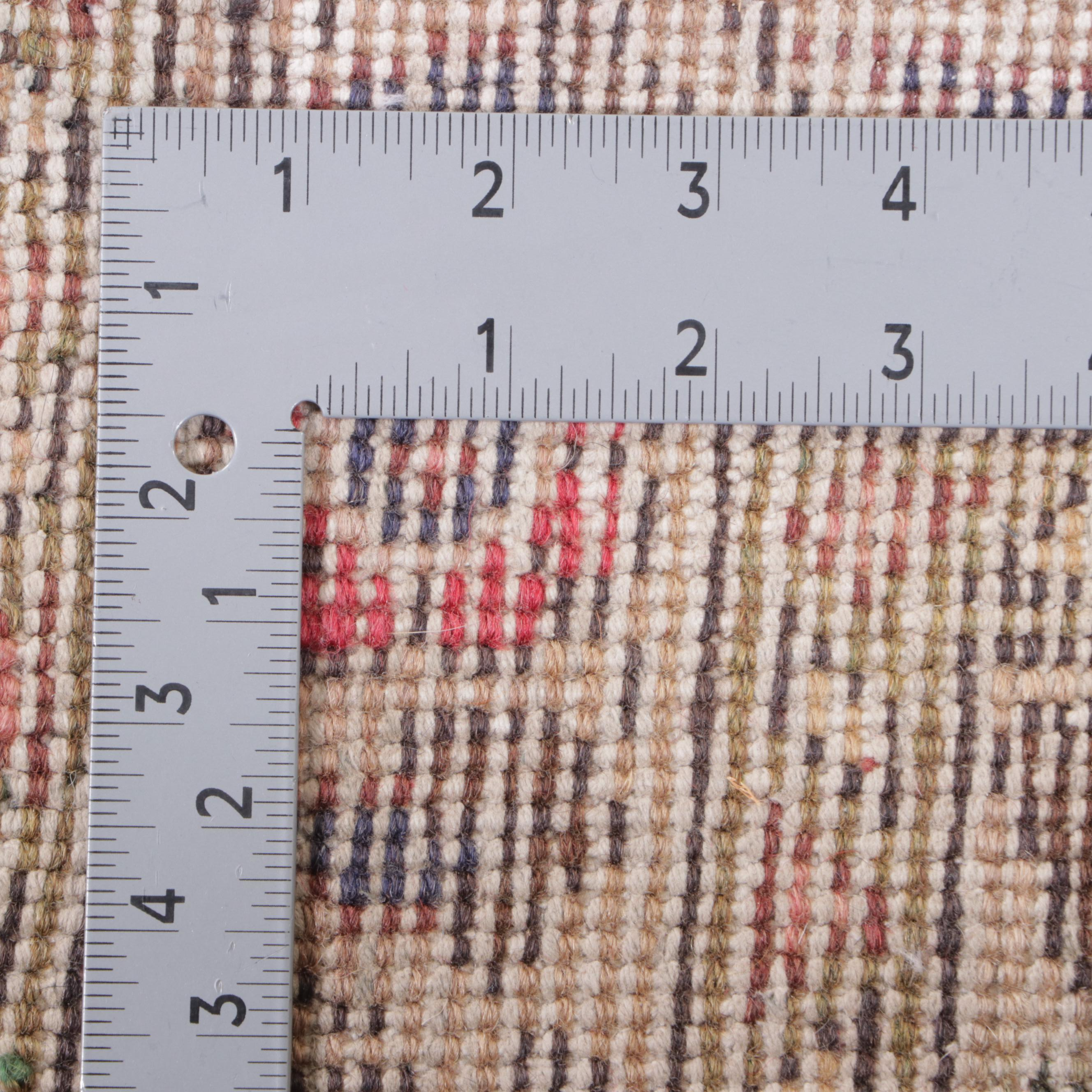 3'2 x 4'10 Hand-Knotted Persian Yazd Accent Rug