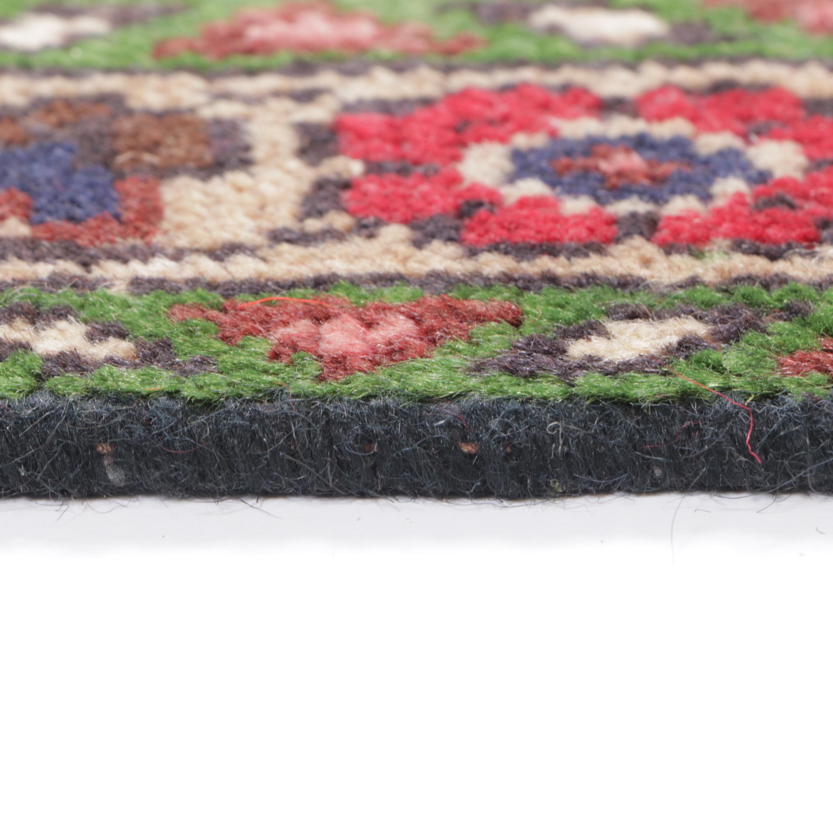 3'2 x 4'10 Hand-Knotted Persian Yazd Accent Rug