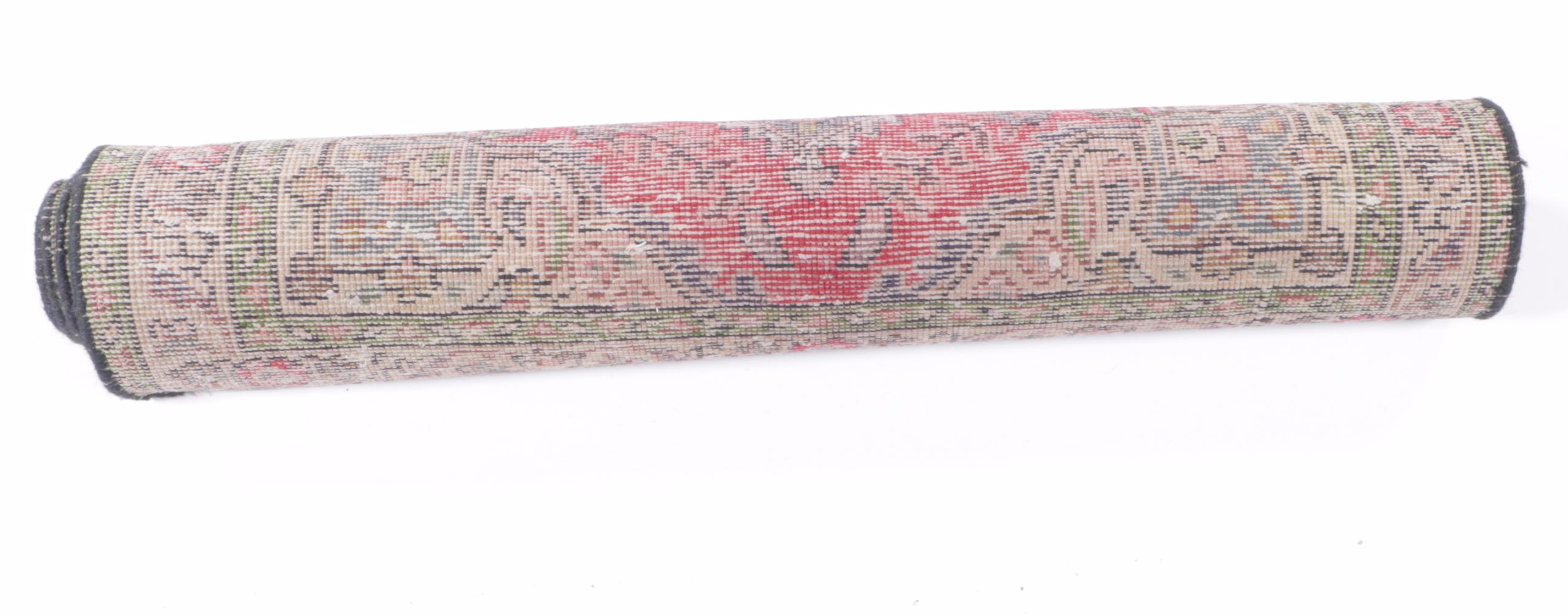 3'2 x 4'10 Hand-Knotted Persian Yazd Accent Rug