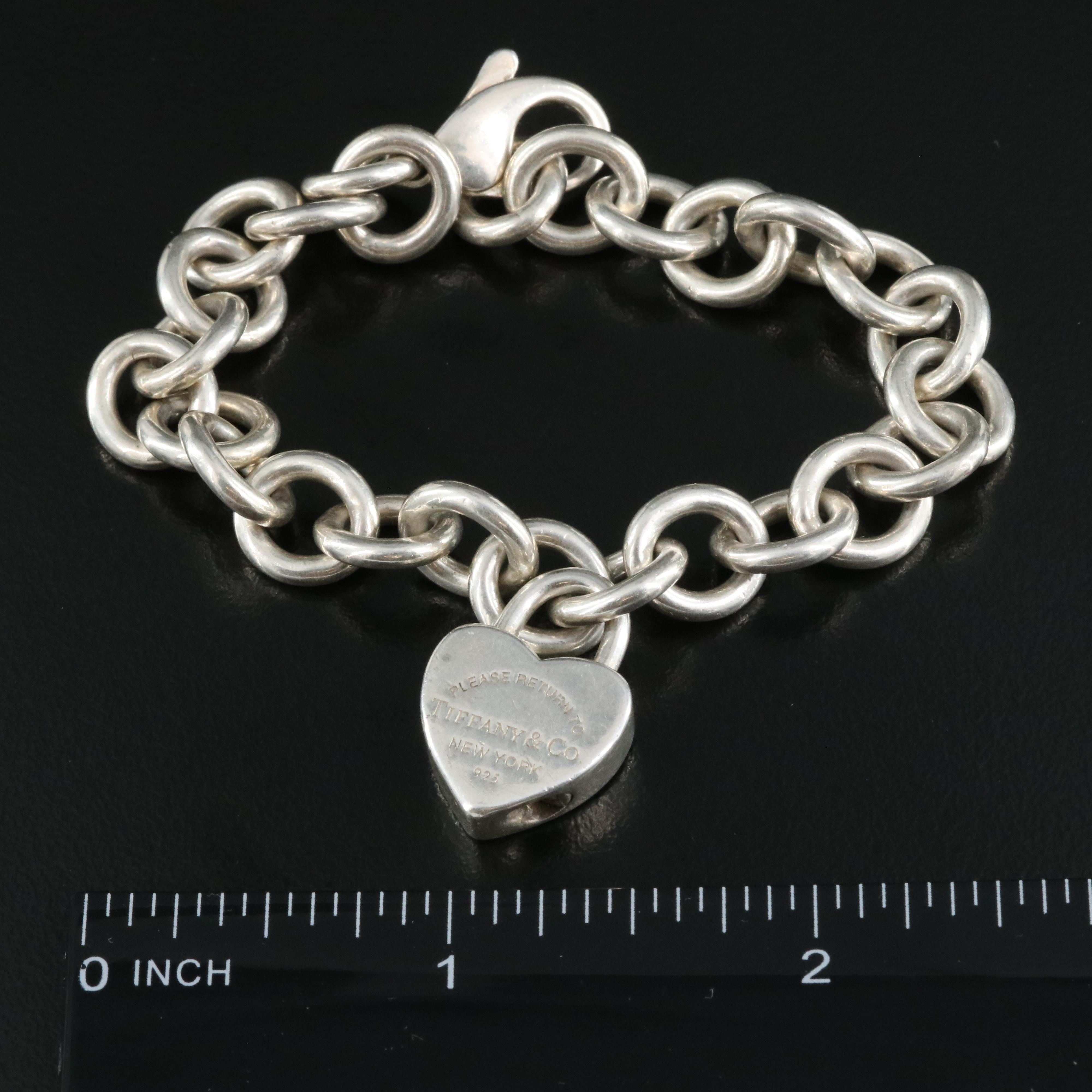 Tiffany & Co. Sterling "Return to Tiffany" Heart Lock Bracelet