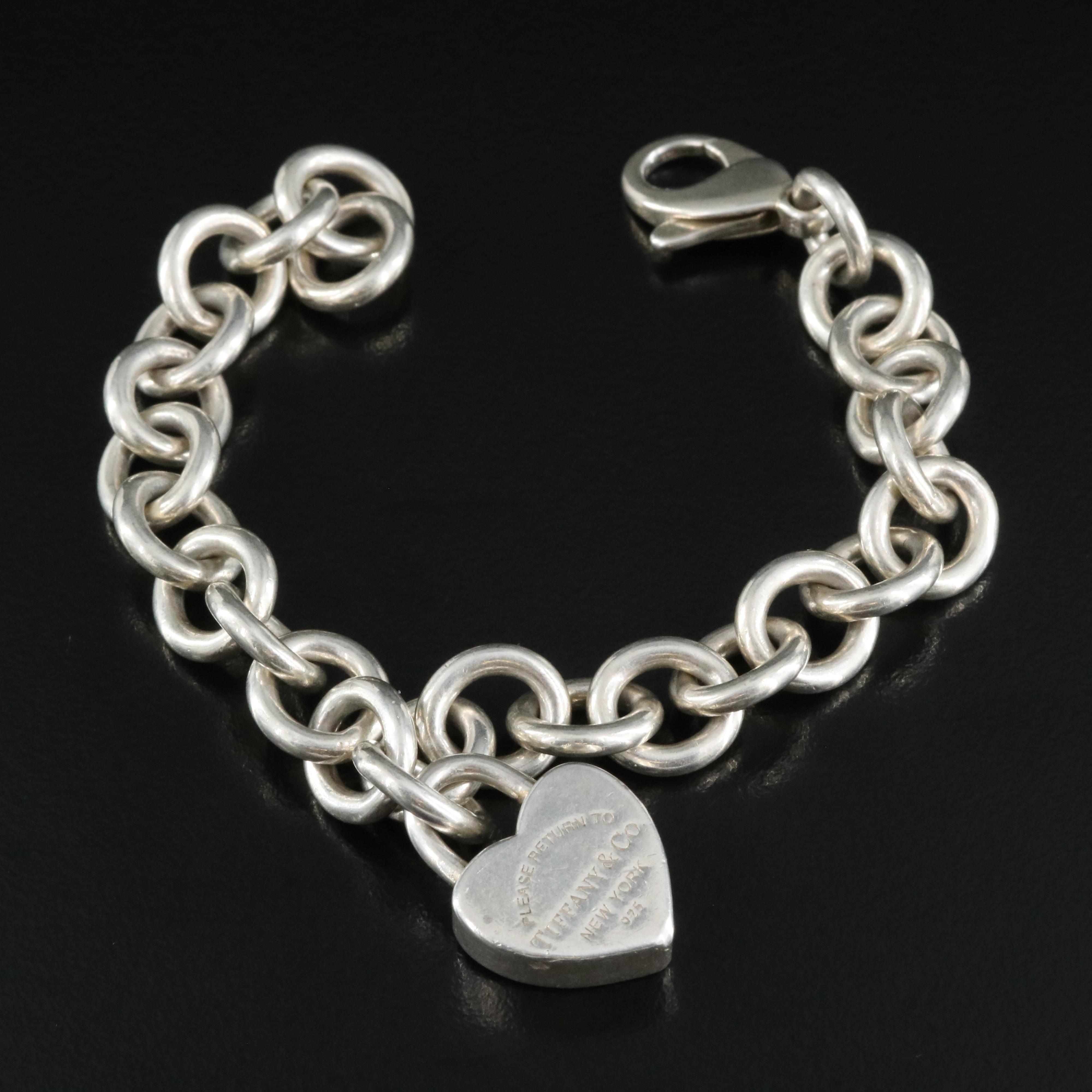 Tiffany & Co. Sterling "Return to Tiffany" Heart Lock Bracelet