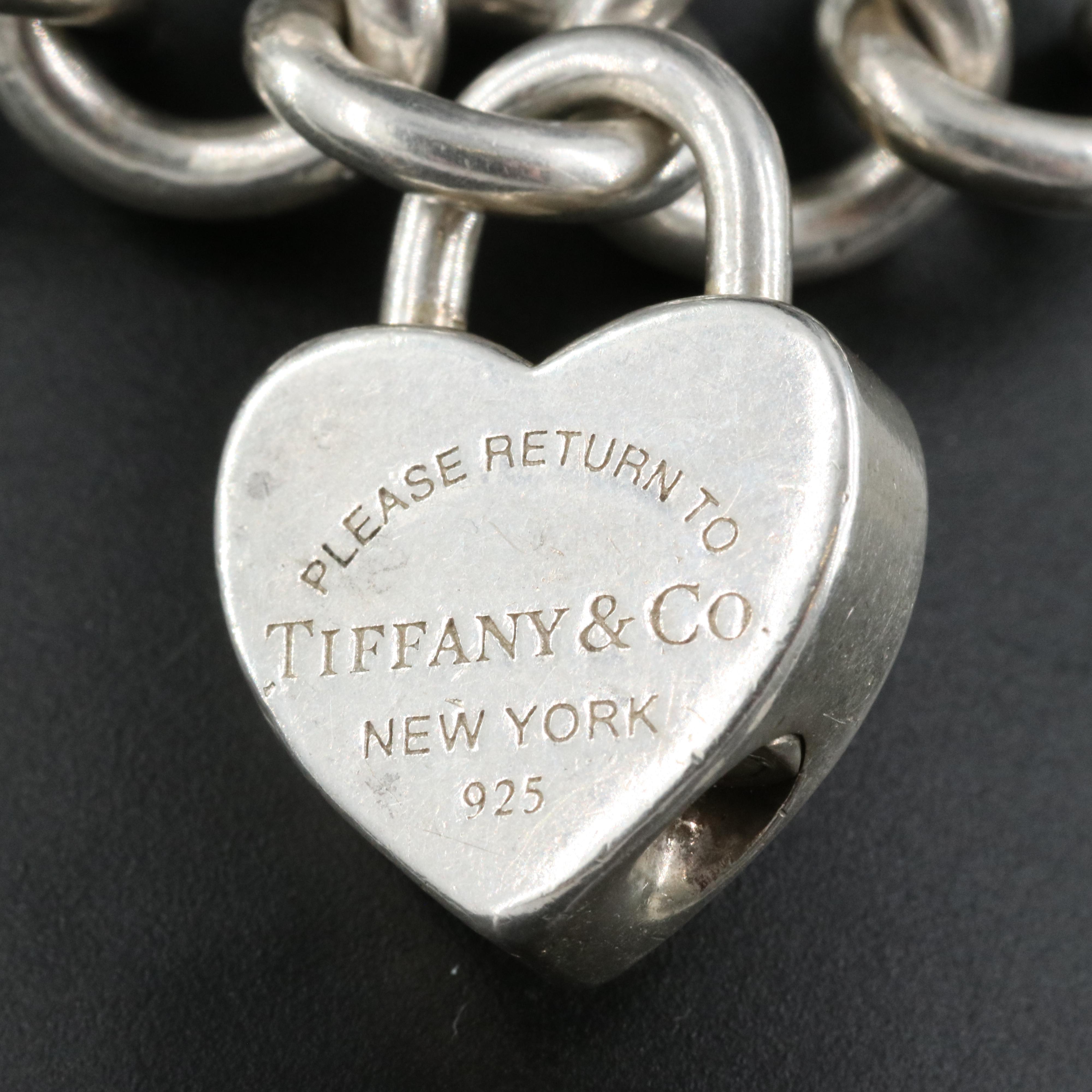 Tiffany & Co. Sterling "Return to Tiffany" Heart Lock Bracelet