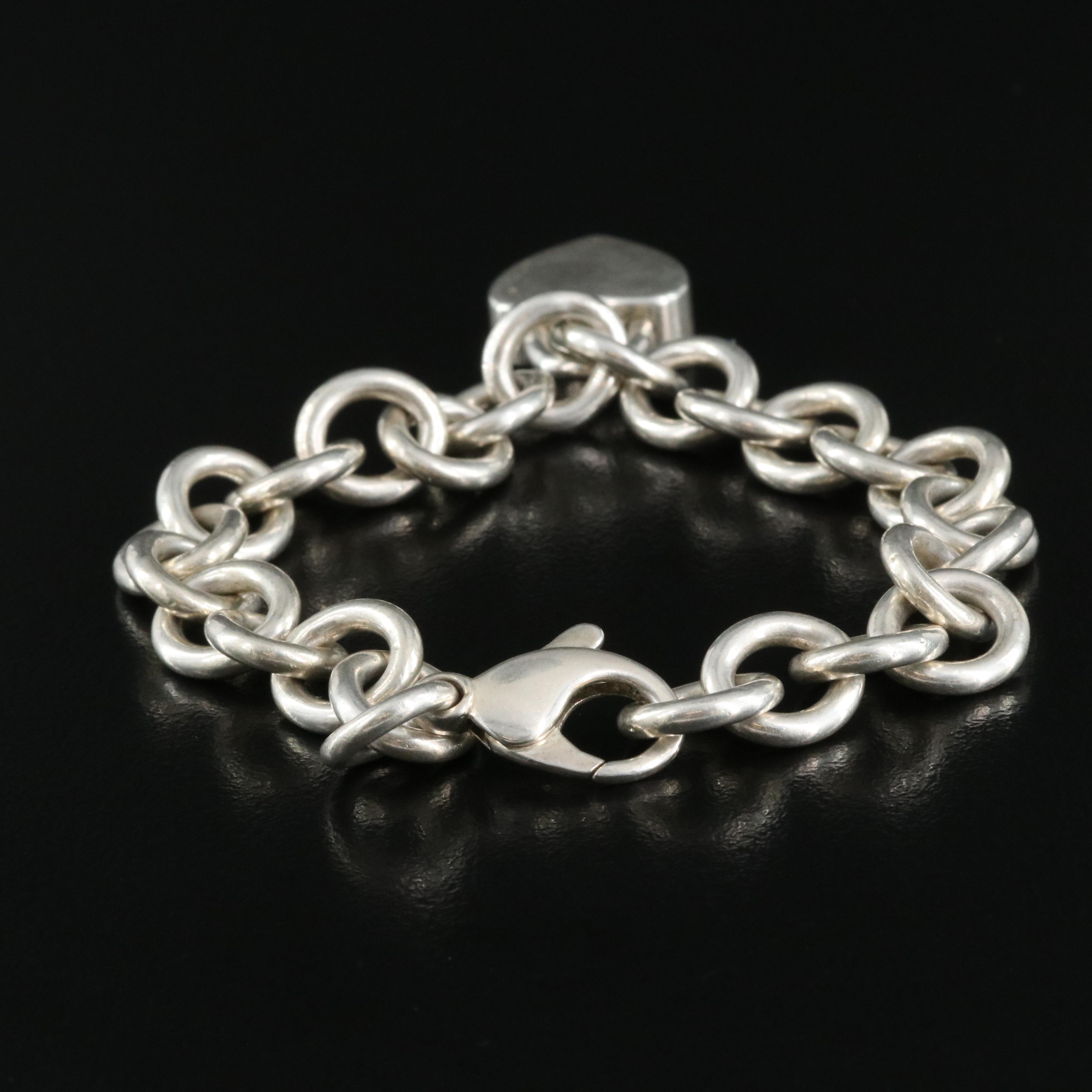Tiffany & Co. Sterling "Return to Tiffany" Heart Lock Bracelet