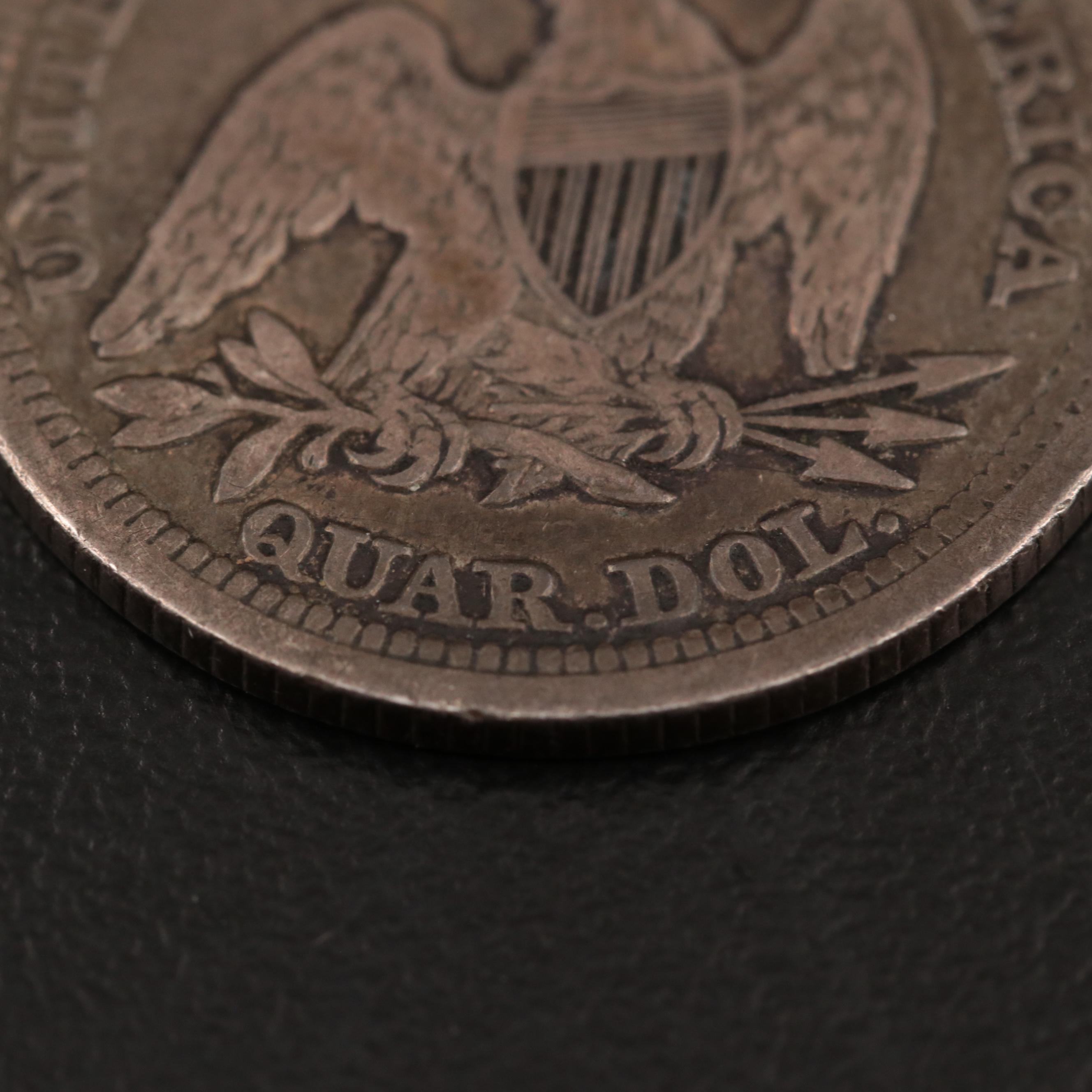 1855 w/Arrows, Seated Liberty Silver Quarter Dollar