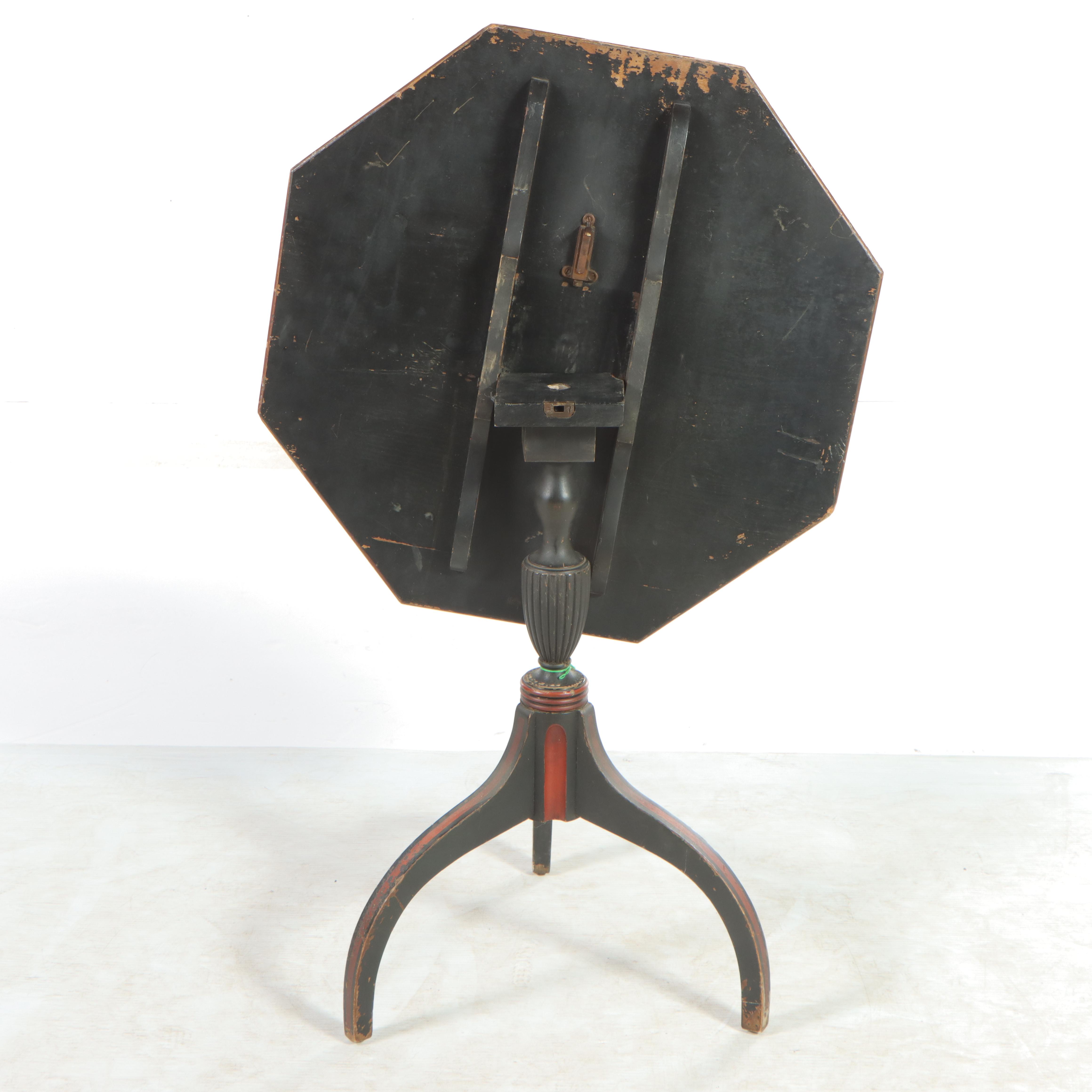 Neoclassical Style Paint-Decorated Tilt-Top Table, Early to Mid 20th Century