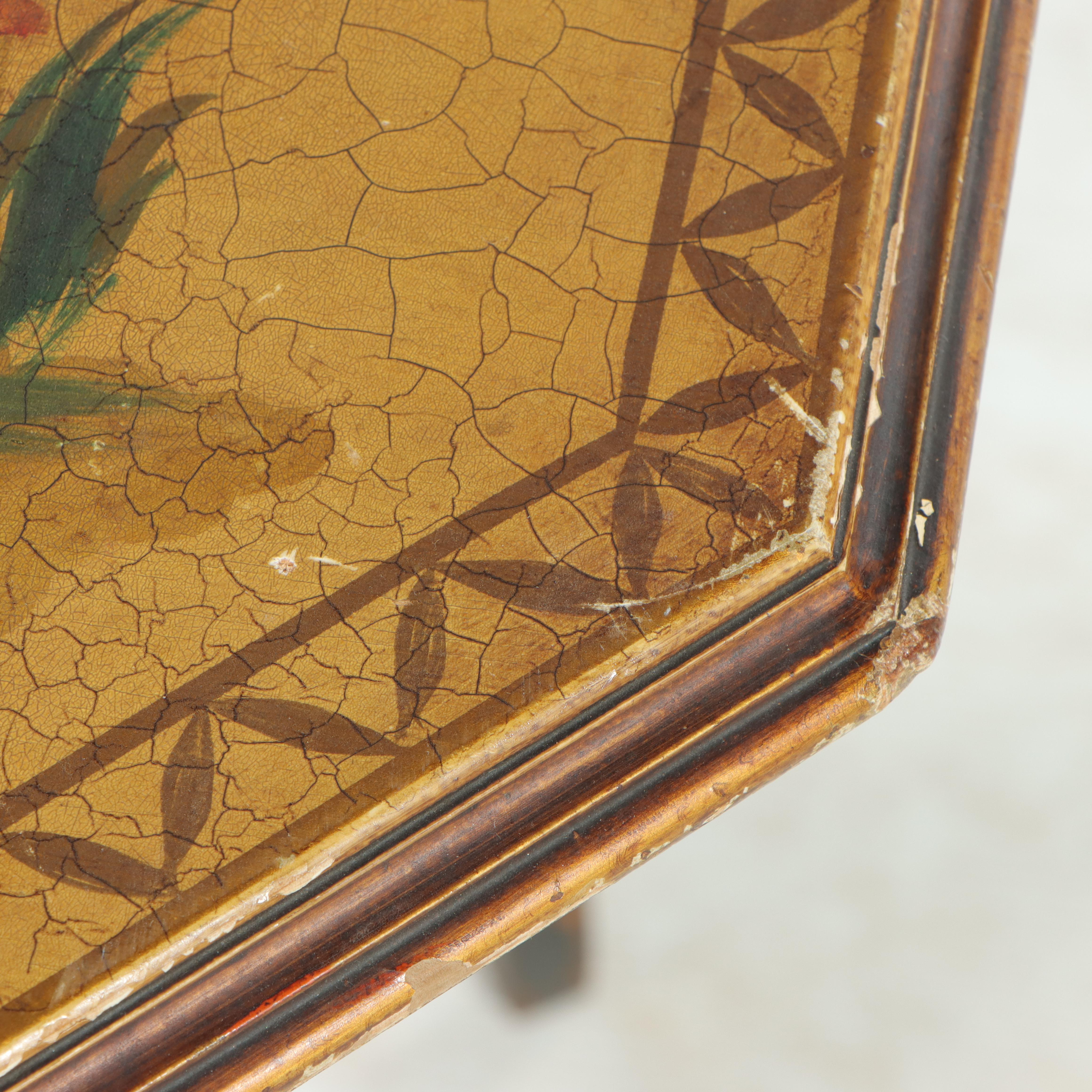 Neoclassical Style Paint-Decorated Tilt-Top Table, Early to Mid 20th Century